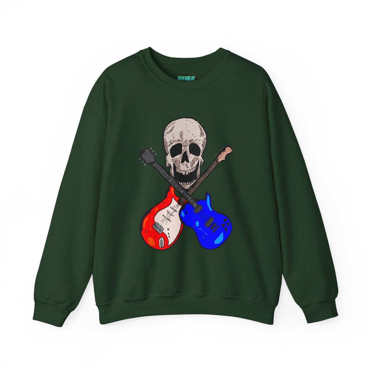 Skull and Guitar Crewneck Sweatshirt