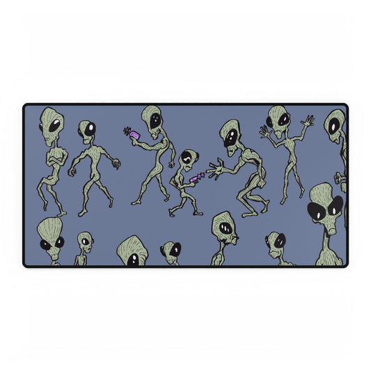 Alien Intrusion - Gray Desk Mat