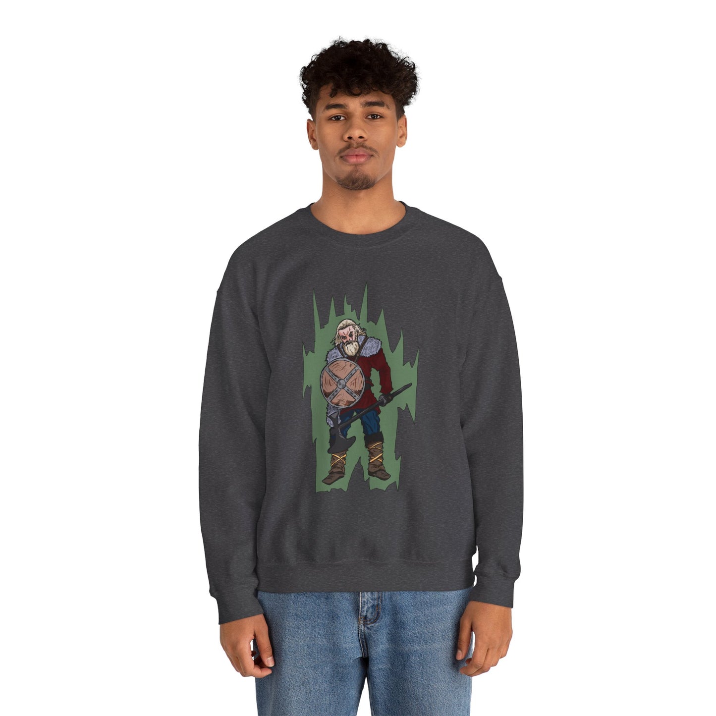 Viking Warrior Sweatshirt - Unisex Heavy Blend Crewneck