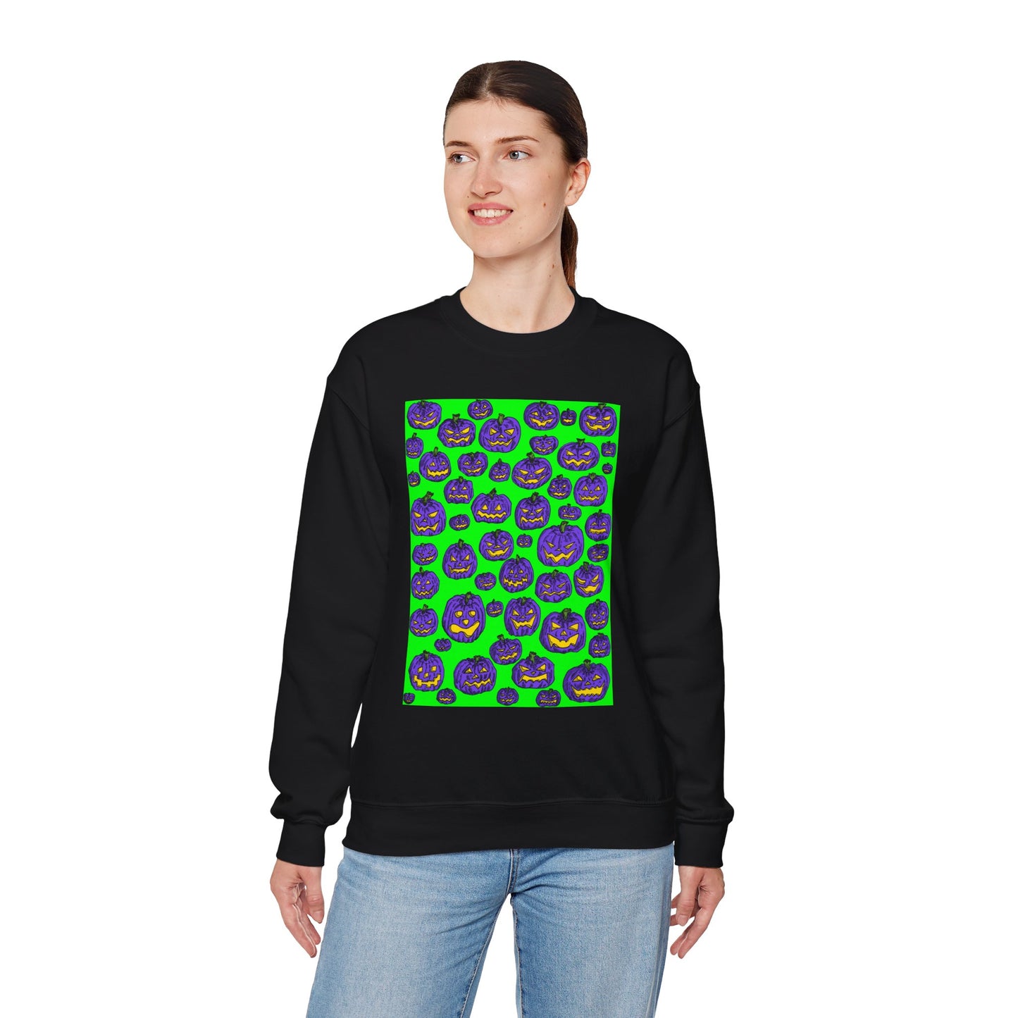 Halloween Pumpkin Crewneck Sweatshirt