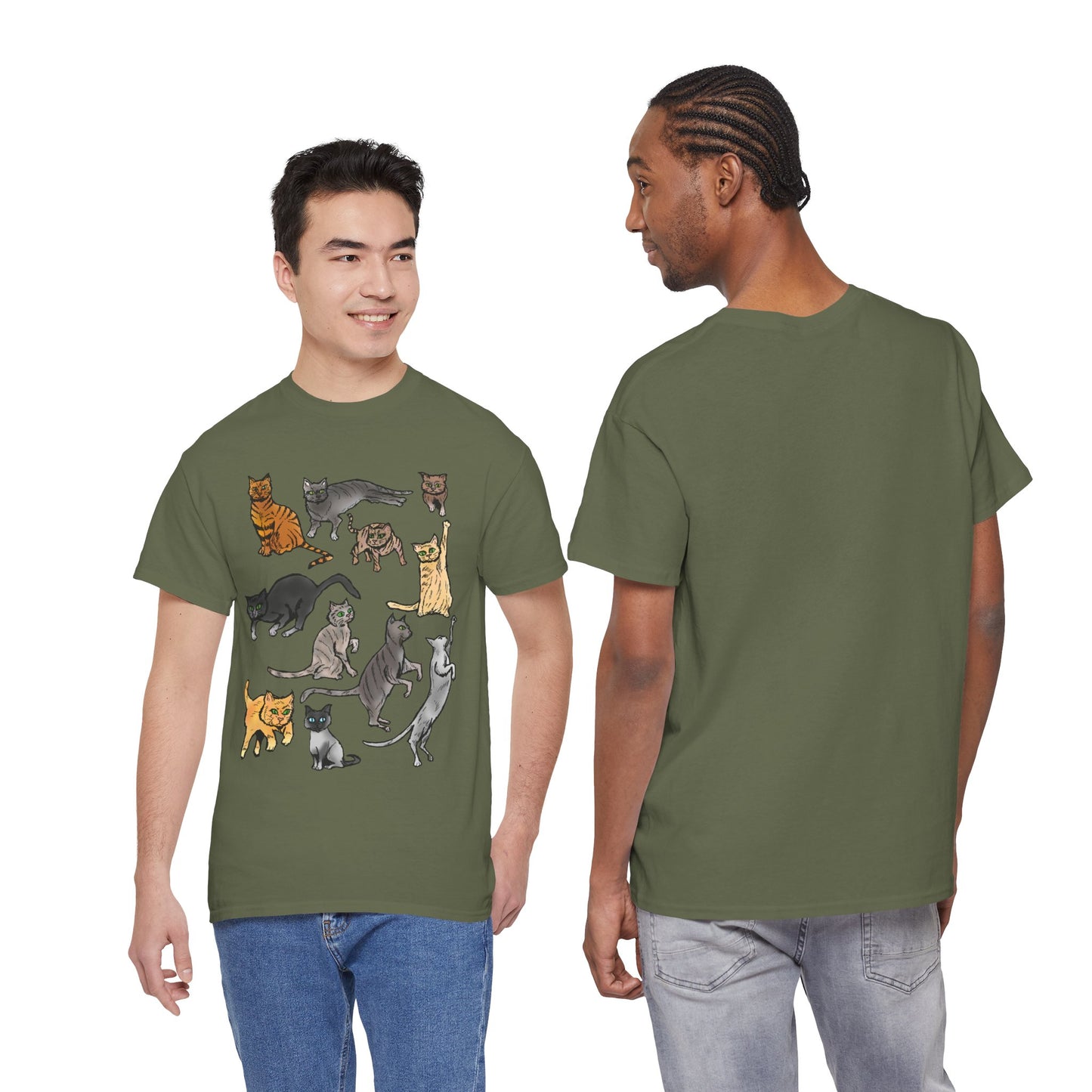 Cats Collage T-Shirt — Cute Cat Illustration Tee for Cat Lovers