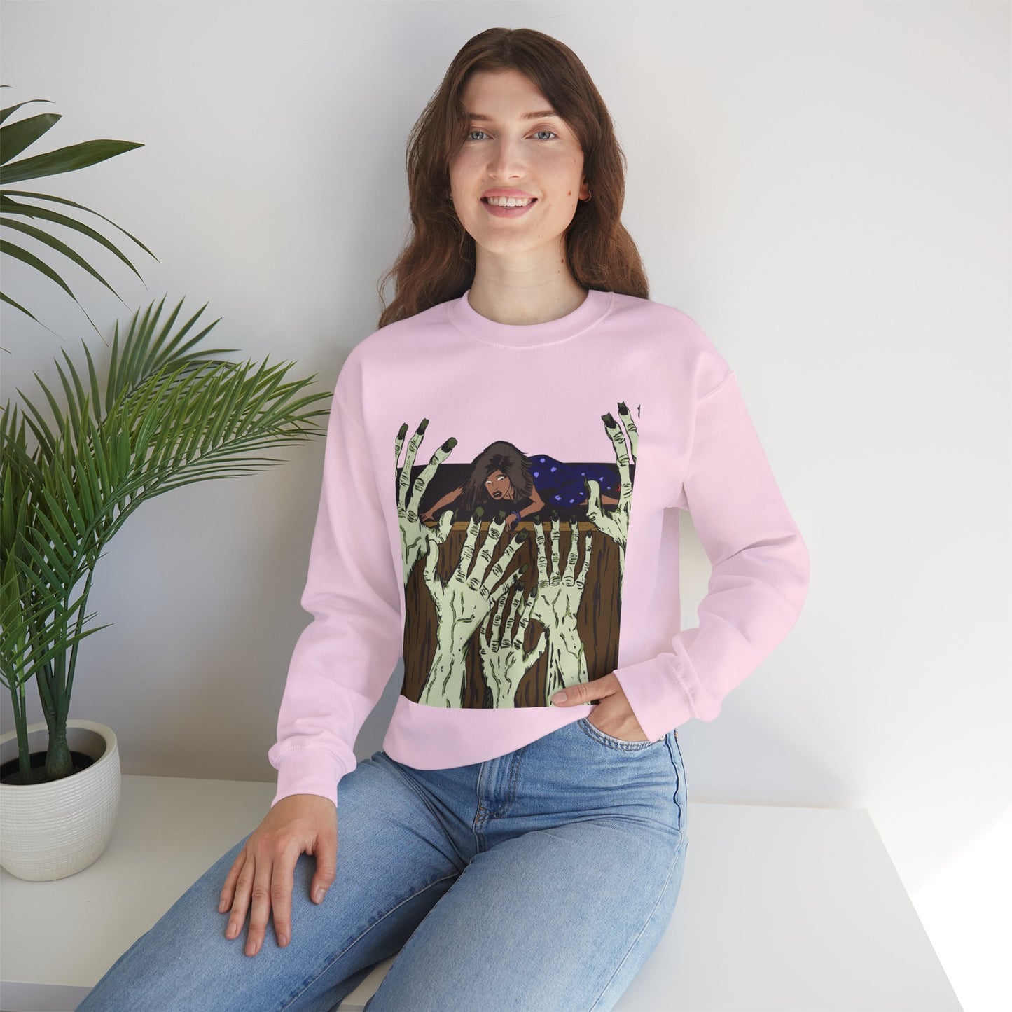 Haunting Hands Crewneck Sweatshirt - Unisex Heavy Blend™
