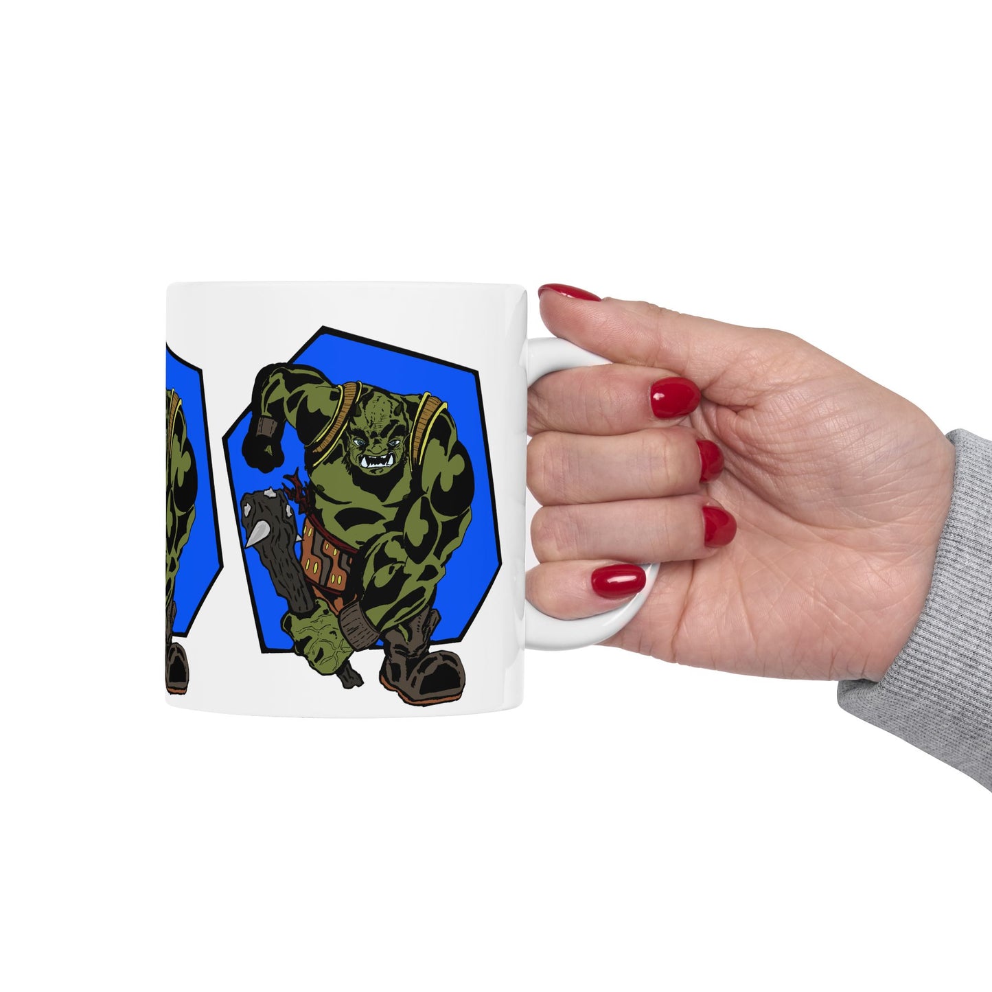 Running Ogre Ceramic Mug, (11oz)