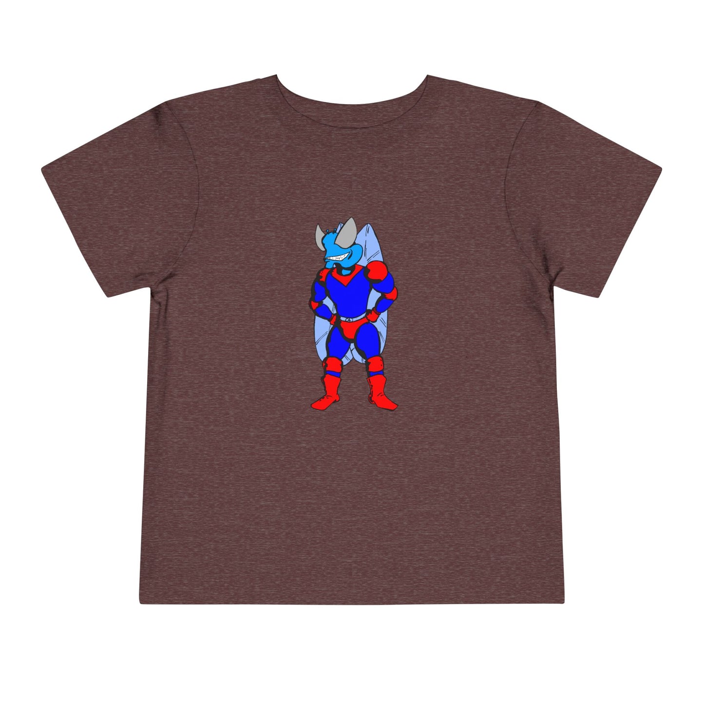 Astro-Fly Toddler Tee — Brave Blue Superhero Bug Graphic