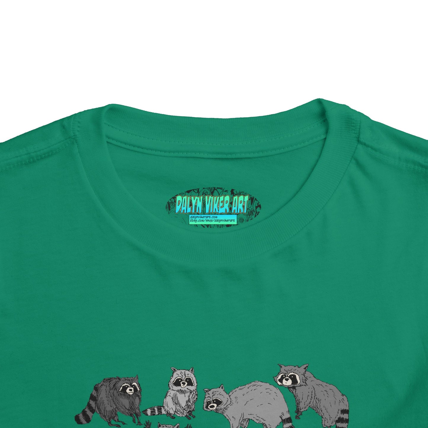 Toddler Tee — Playful Woodland Raccoon Crew Cute Kids Shirt
