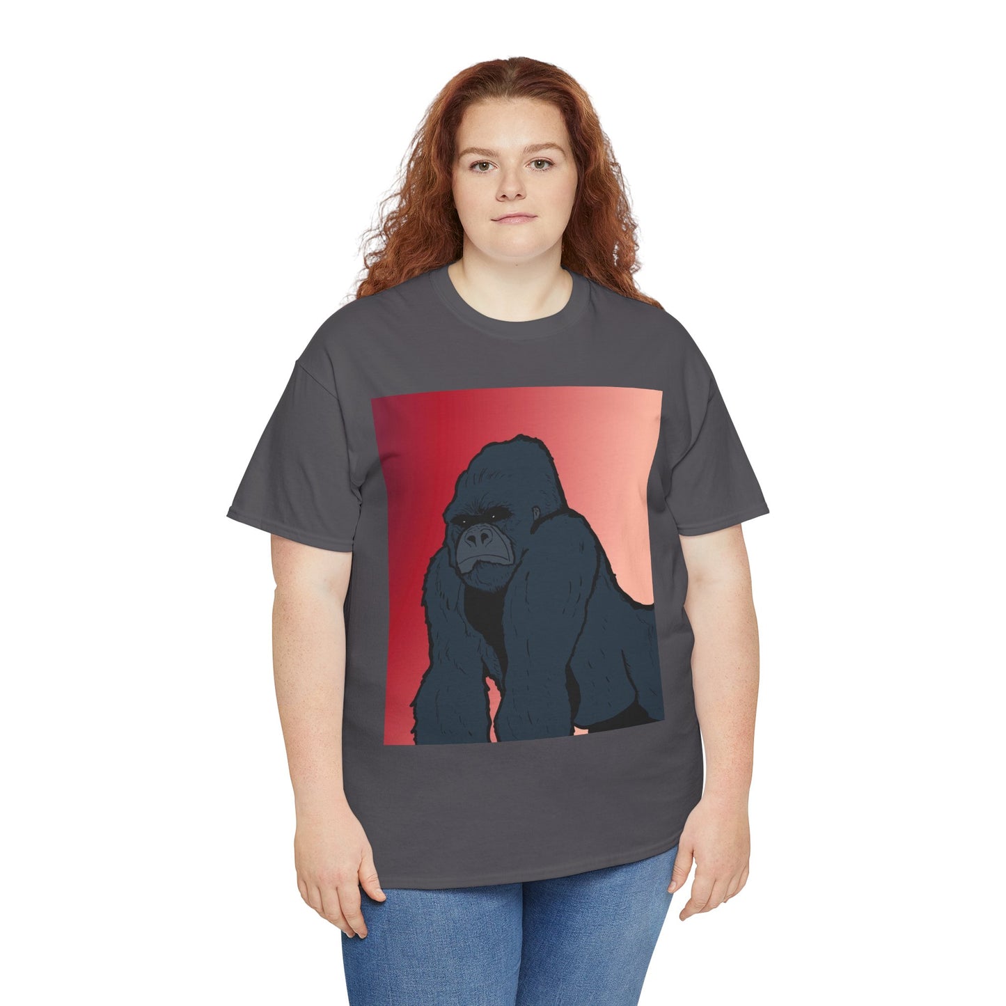 Gorilla Graphic Tee — Vintage Sunset Primate Illustration Shirt