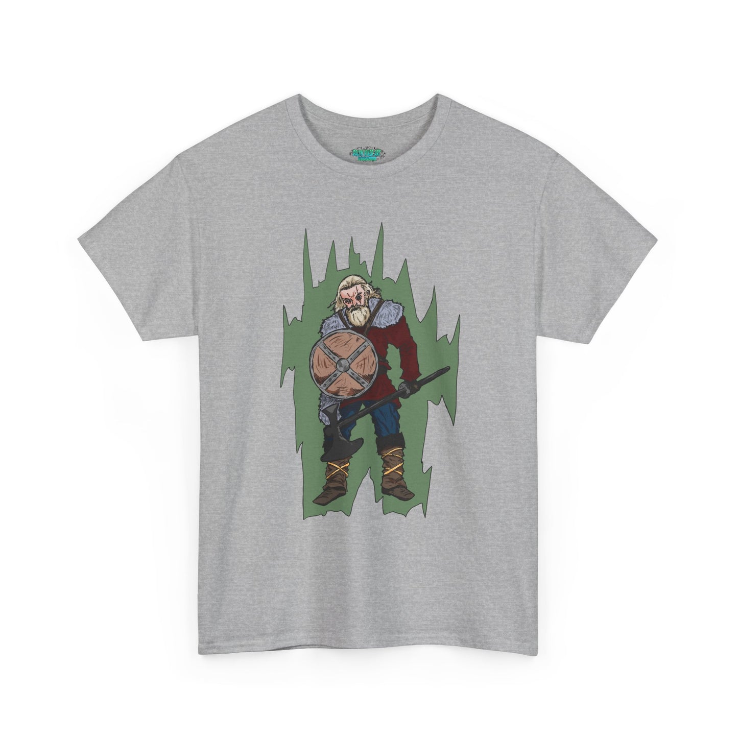 Epic Warrior Graphic Tee, Unisex Heavy Cotton Shirt, Casual Wear, Gamer Gift, Medieval Art Clothing, Battle Theme Fashion
