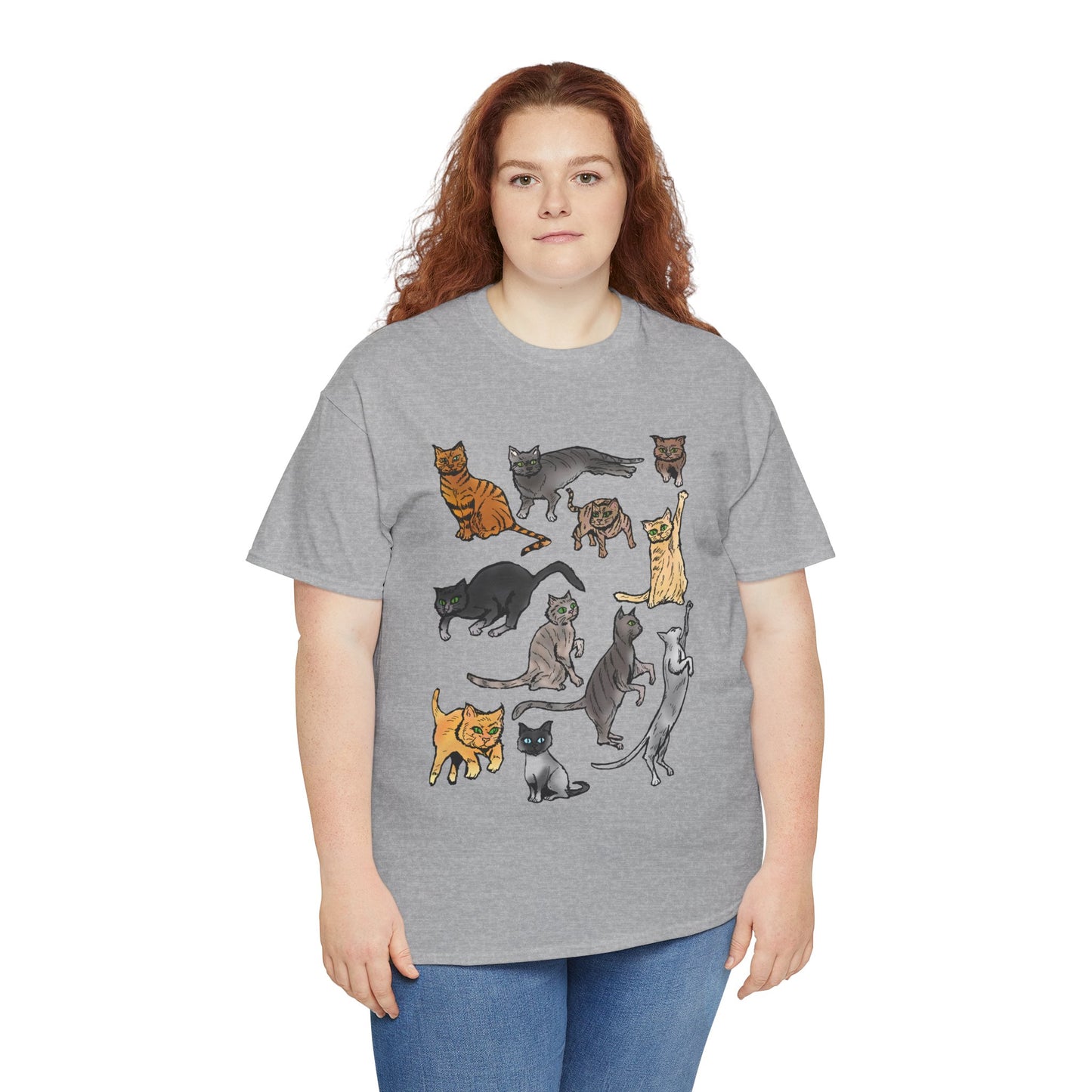 Cats Collage T-Shirt — Cute Cat Illustration Tee for Cat Lovers