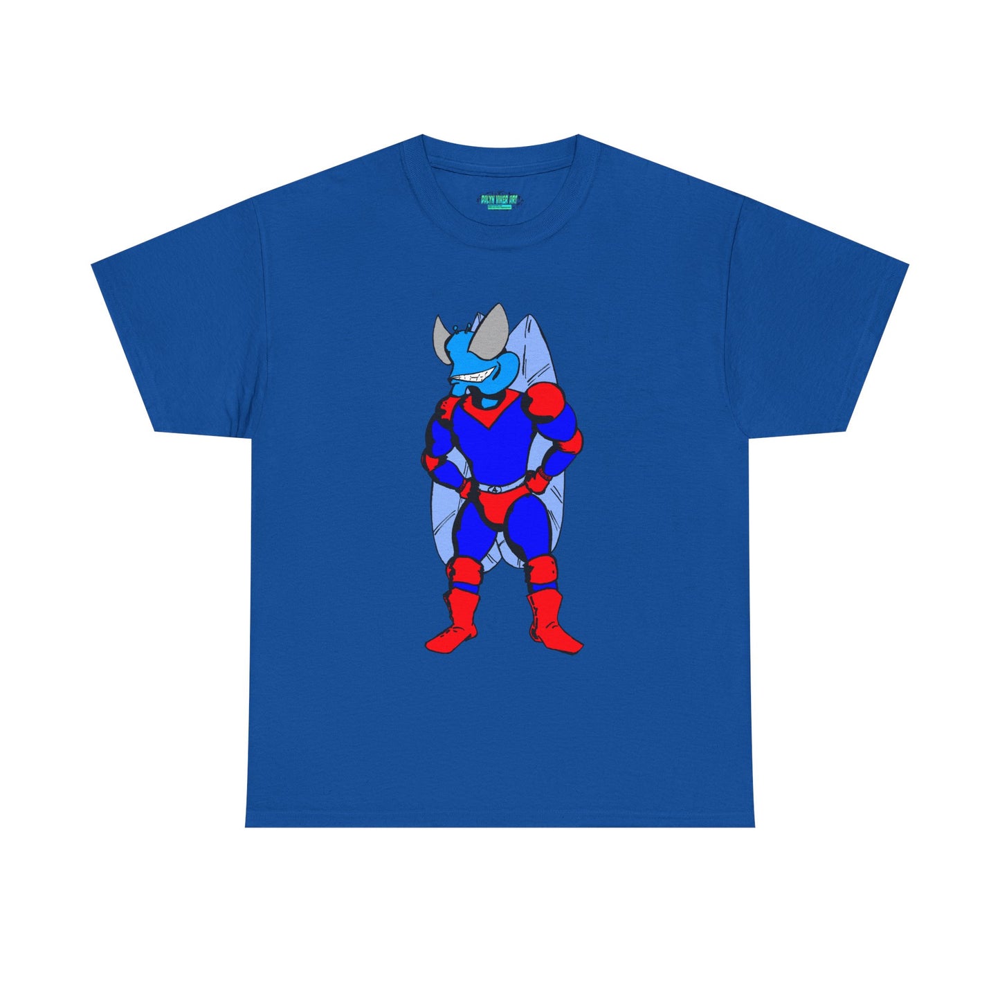 Astro-Fly Hero Graphic Tee - Blue & Red Superhero T-Shirt