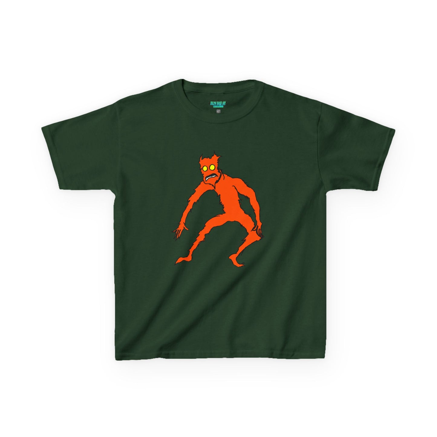 Kids Fire Monster Tee - Fun and Spooky Cotton T-Shirt for Kids