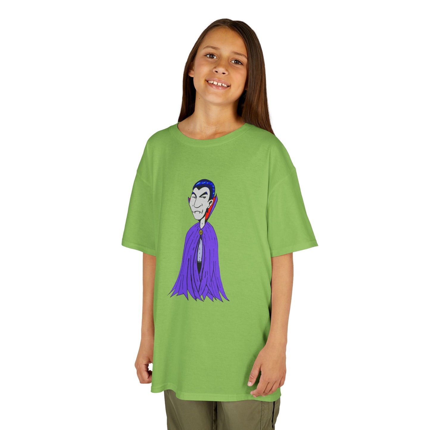 Kids Vampire T-Shirt — Cute Purple Dracula Tee for Halloween
