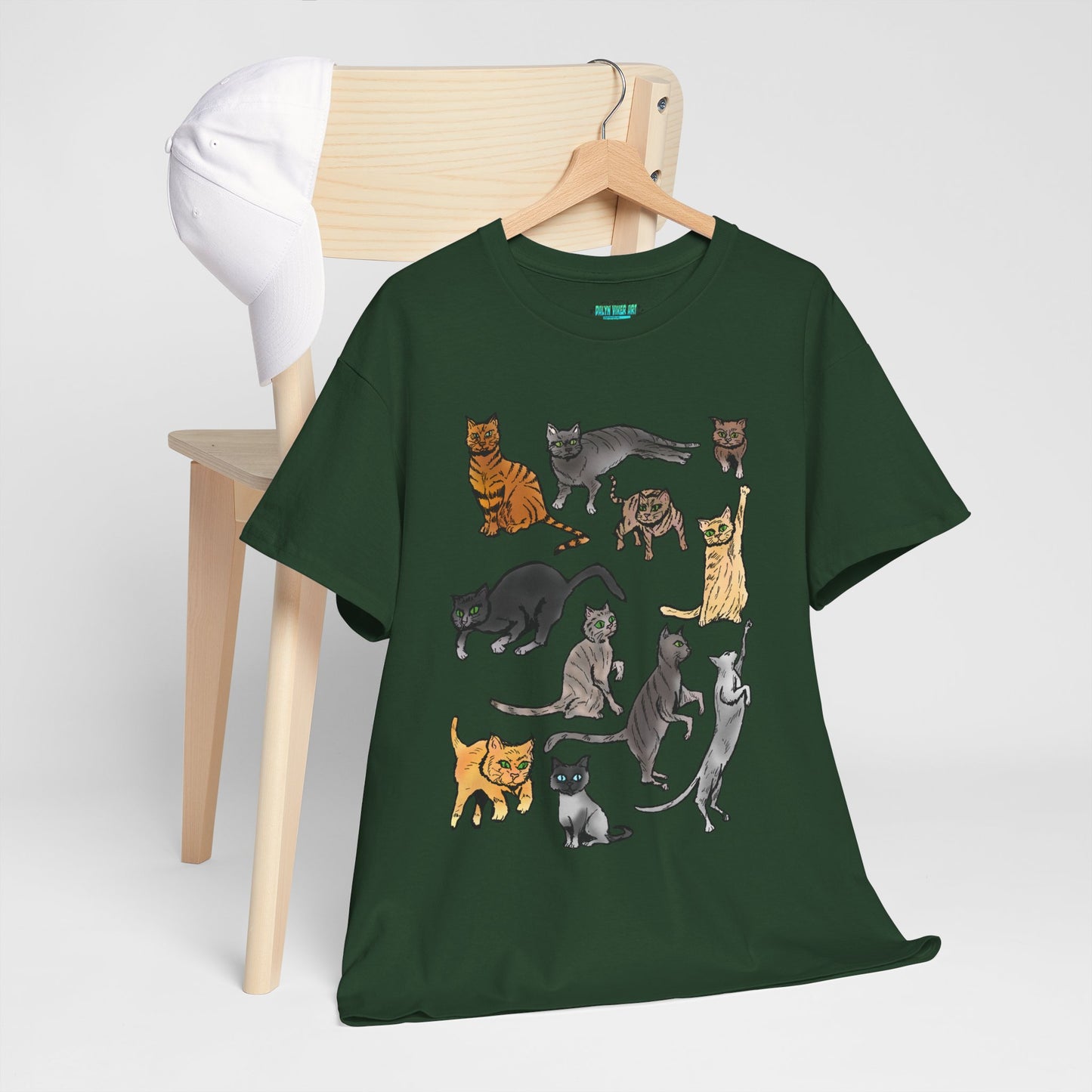 Cats Collage T-Shirt — Cute Cat Illustration Tee for Cat Lovers