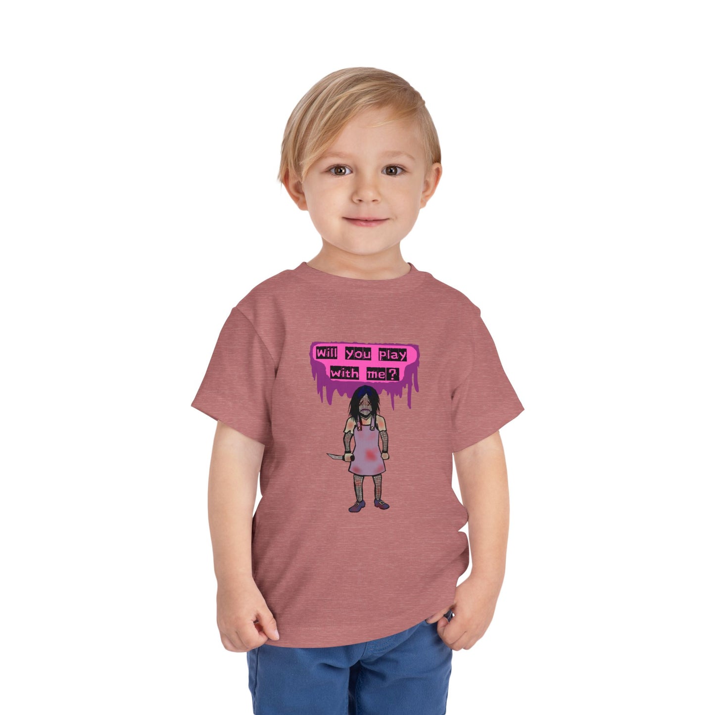Toddler Tee - Evil Doll - Will You Play With Me