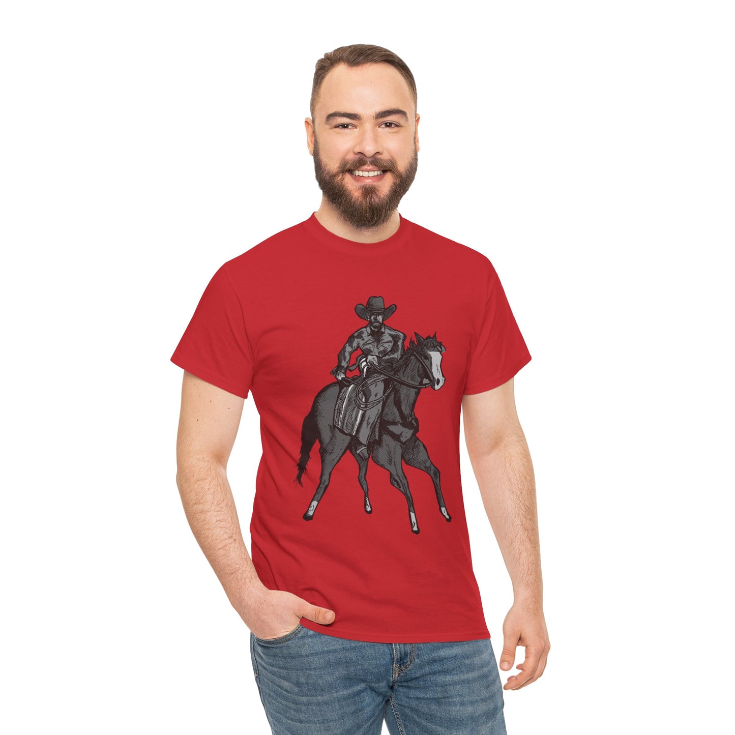 Cowboy on Horseback T‑Shirt — Vintage Western Rodeo Tee