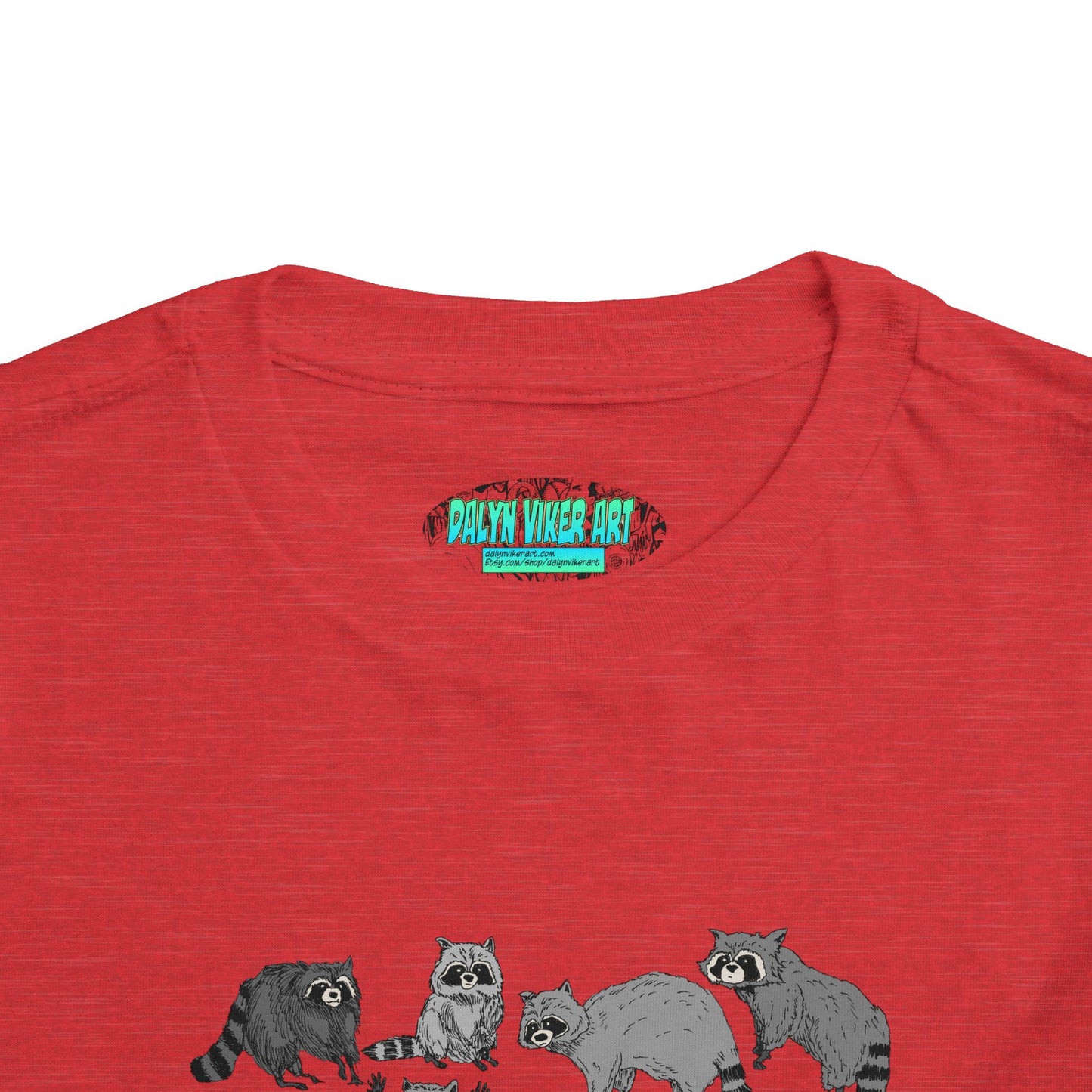 Toddler Tee — Playful Woodland Raccoon Crew Cute Kids Shirt