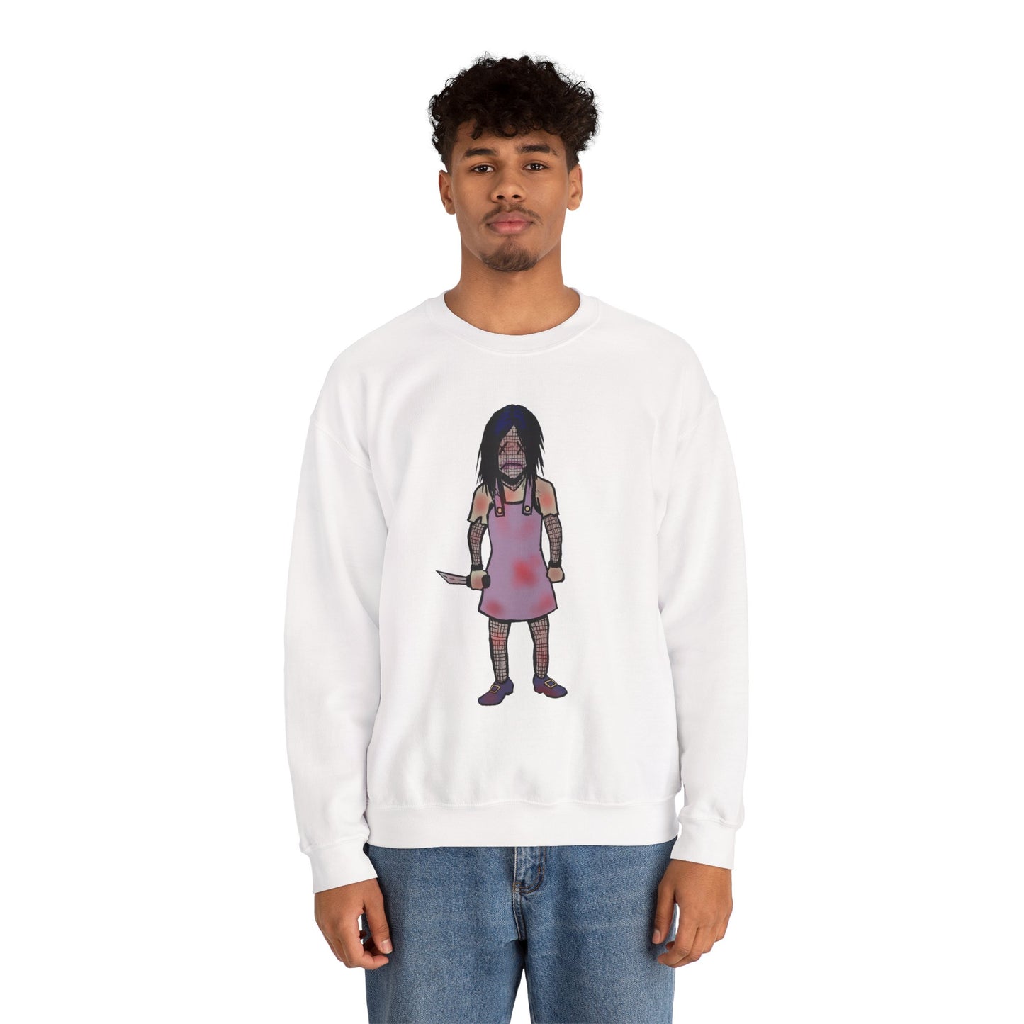 Evil Doll Edgy Graphic Sweatshirt for Unique Style