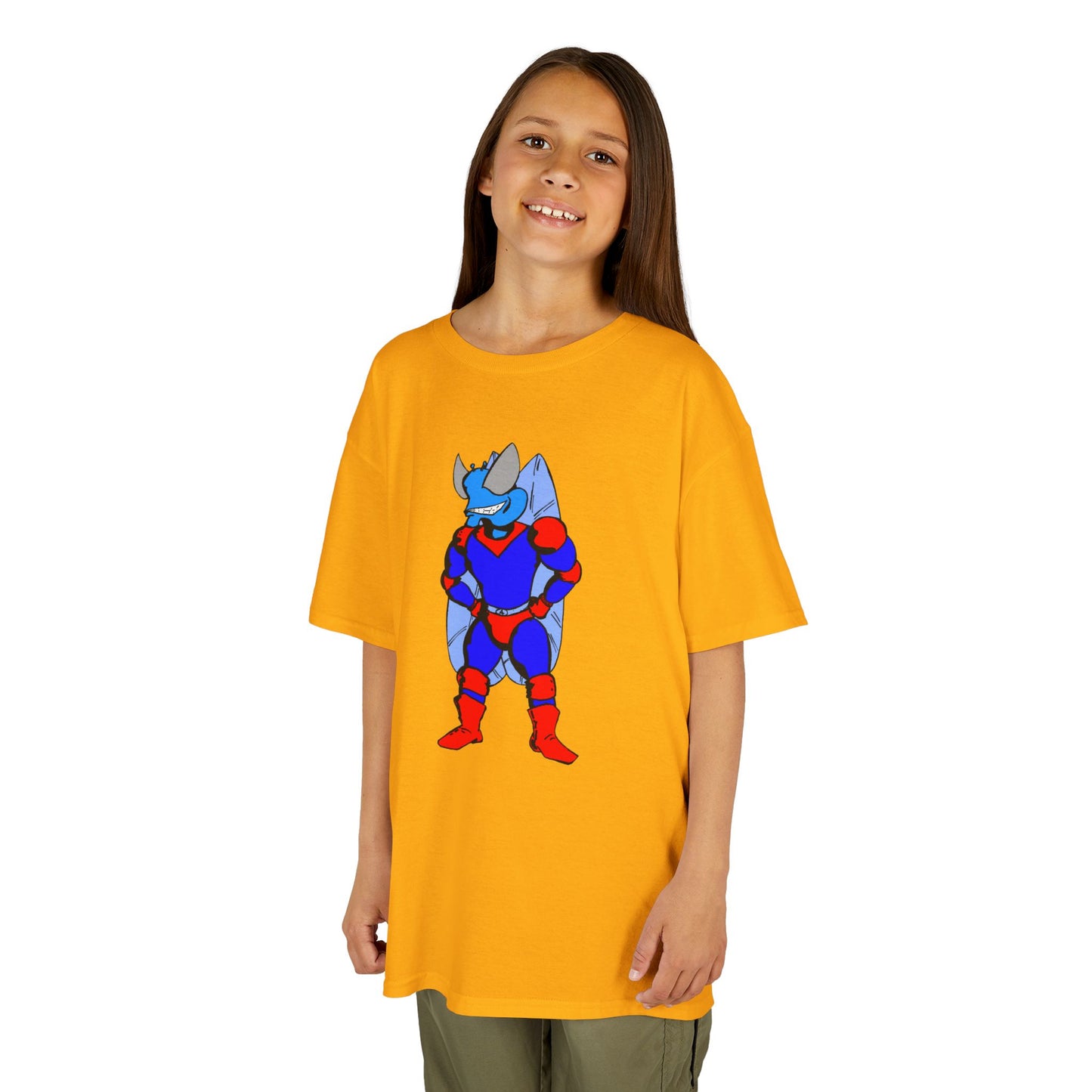 Astro-Fly Kids Superhero T-Shirt — Cute Red & Blue Winged Hero Tee for Boys & Girls