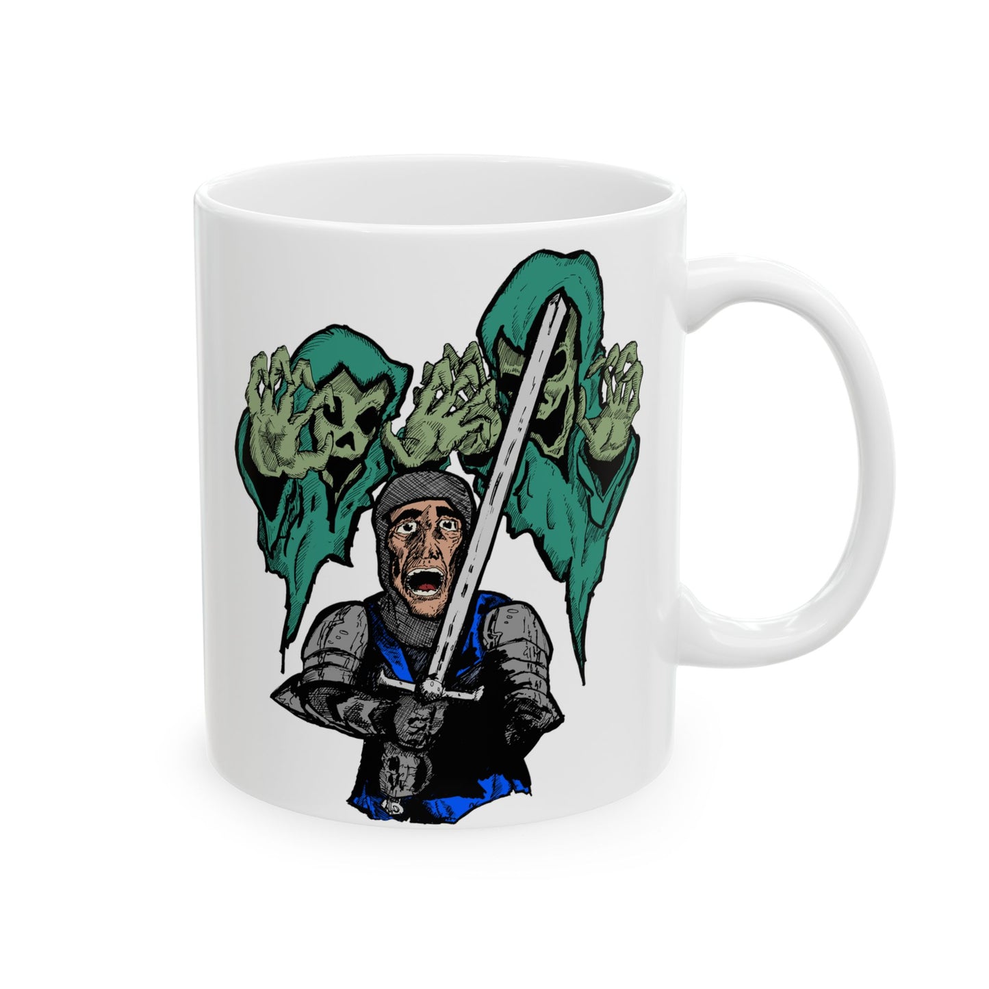Knight Fright - Spooky Monster Ceramic Mug - Perfect for Halloween & Horror Lovers