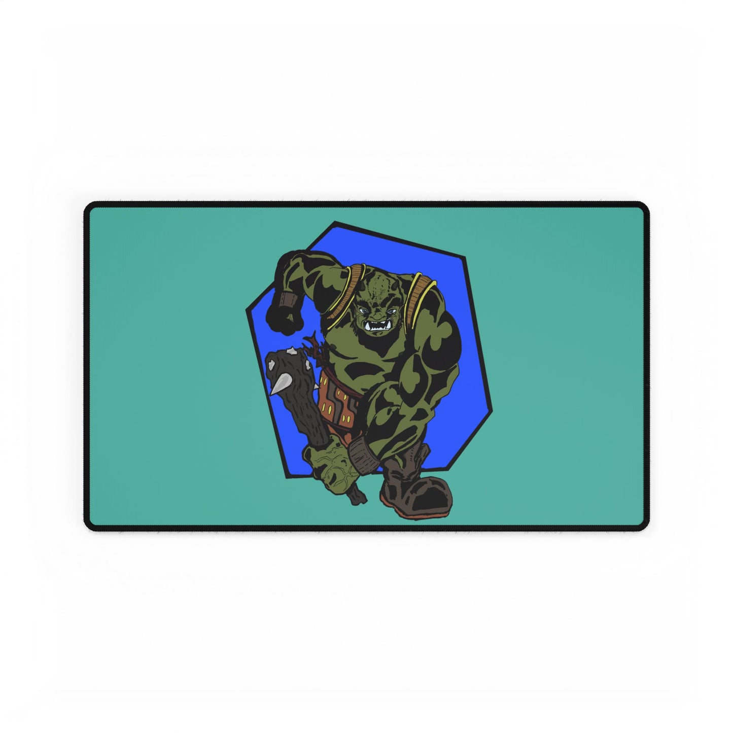 Orc Warrior Gaming Desk Mat — Fantasy RPG Mouse Pad and Card Playing Mat