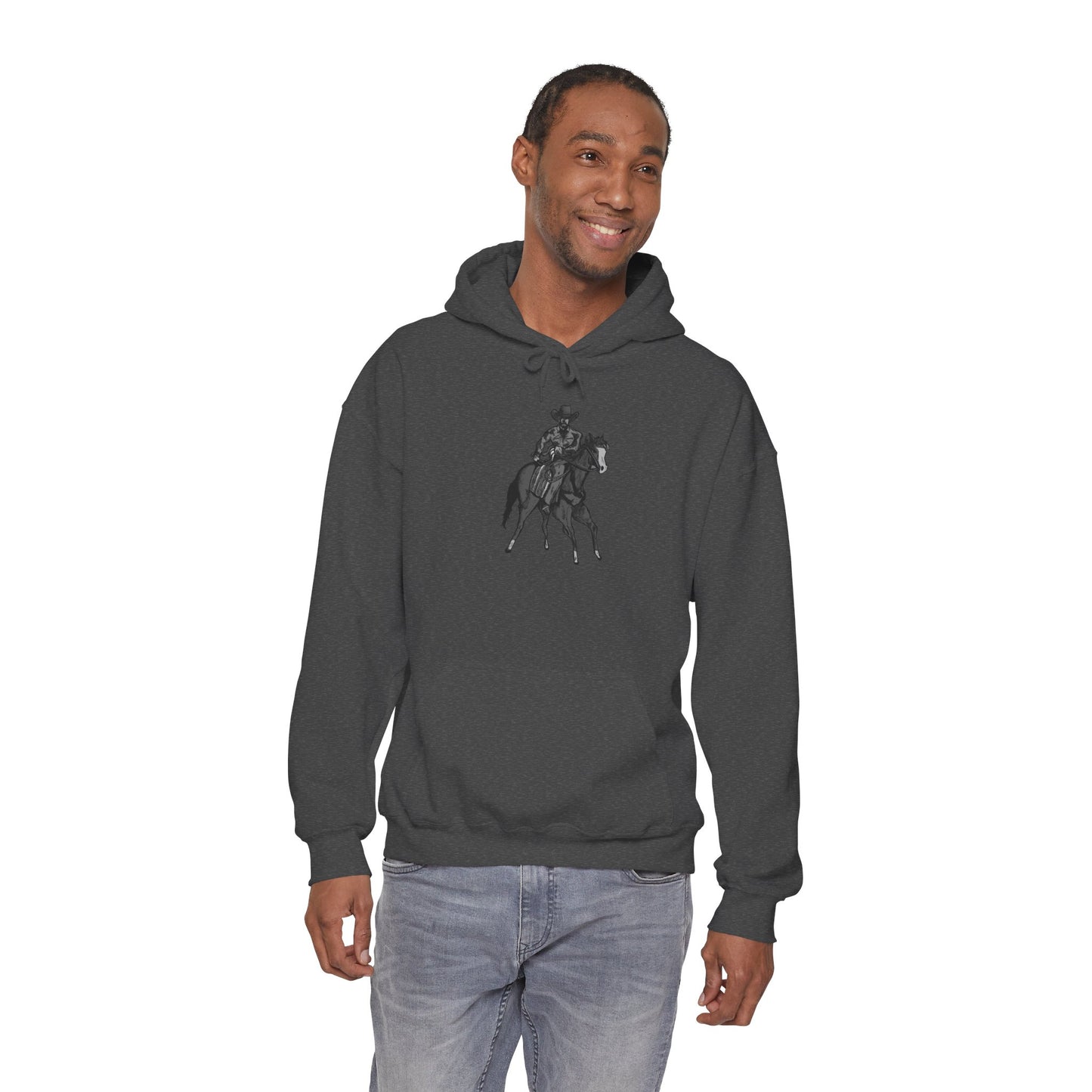 Horseback Rider Silhouette Hoodie – Western Equestrian Graphic Sweatshirt