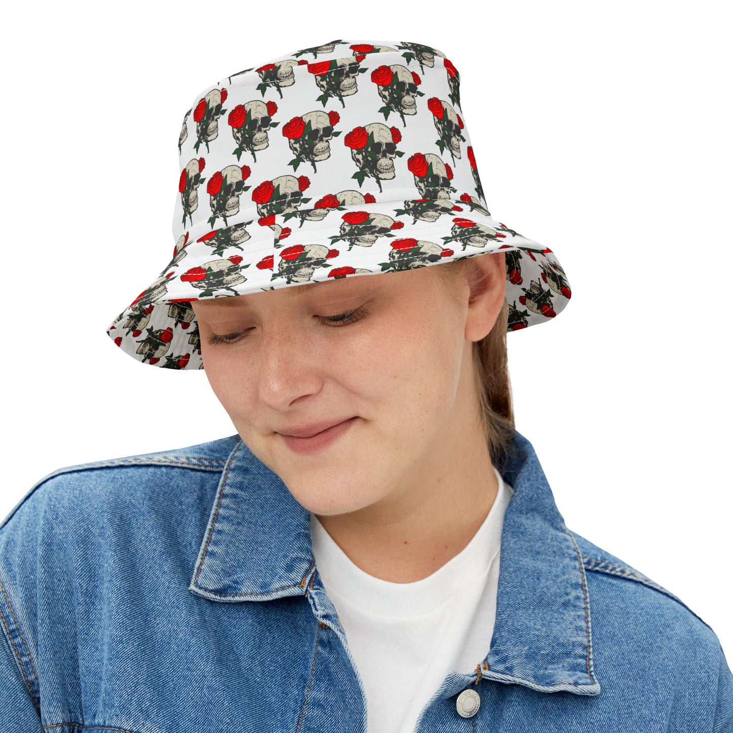 Skull & Roses Bucket Hat – Edgy Fashion for Summer Adventures