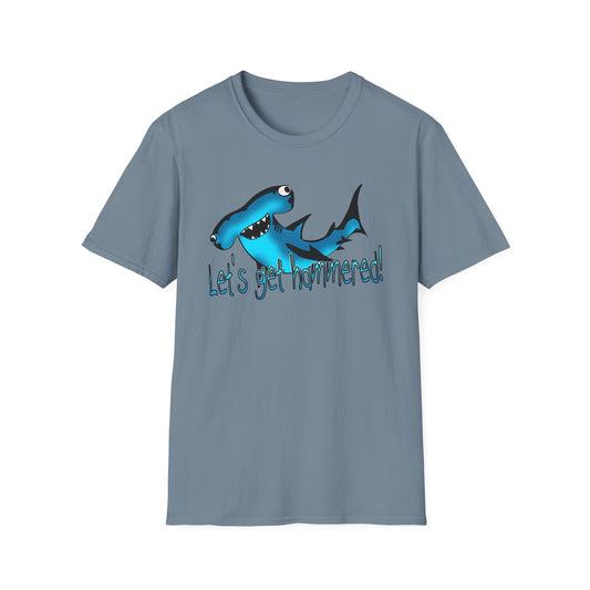 Hammered Shark Unisex T-Shirt – Let's Get Crunk Drinking Shirt