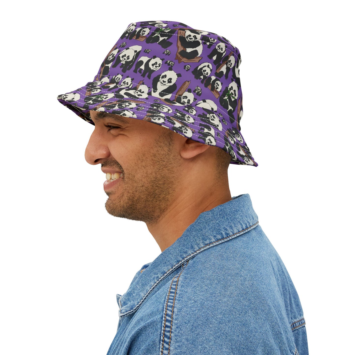 Panda Print Bucket Hat, Trendy Summer Hat, Cute Outdoor Accessory, Unique Gift, Vacation Hat, Festival Headwear
