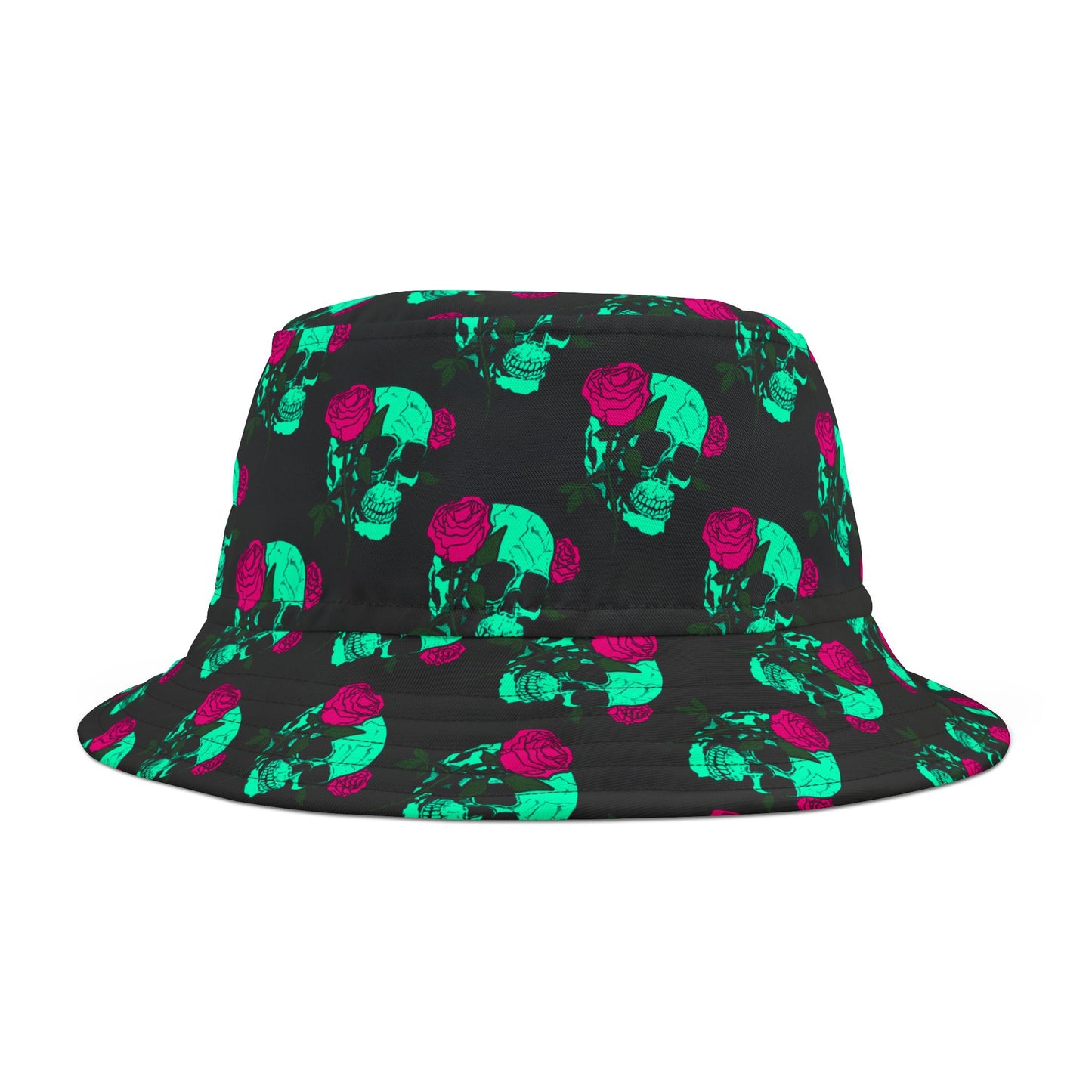 Gothic Skull Rose Bucket Hat - Trendy & Stylish Summer Accessory