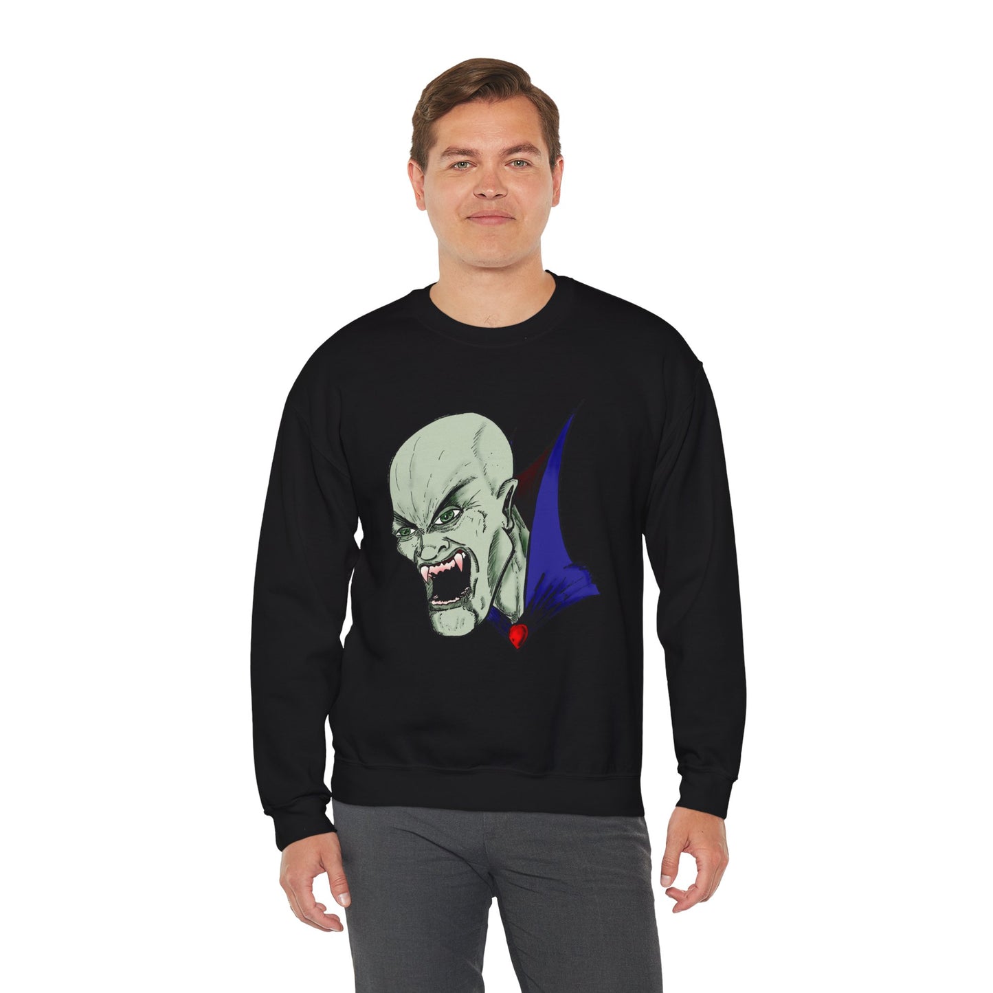Vampire Graphic Sweatshirt for Halloween
