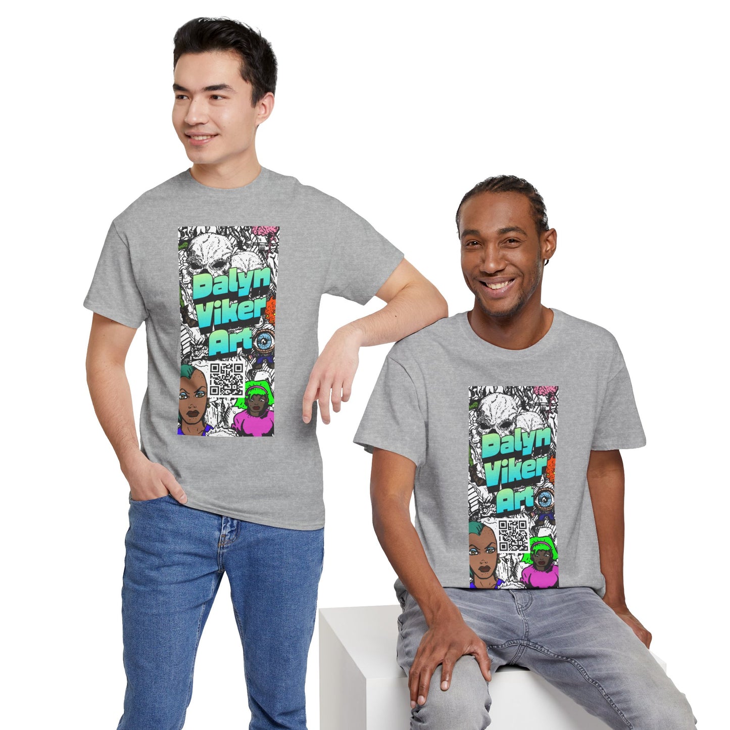 Graphic Art T-Shirt — "Dalyn Viker Art" Vertical Collage Tee