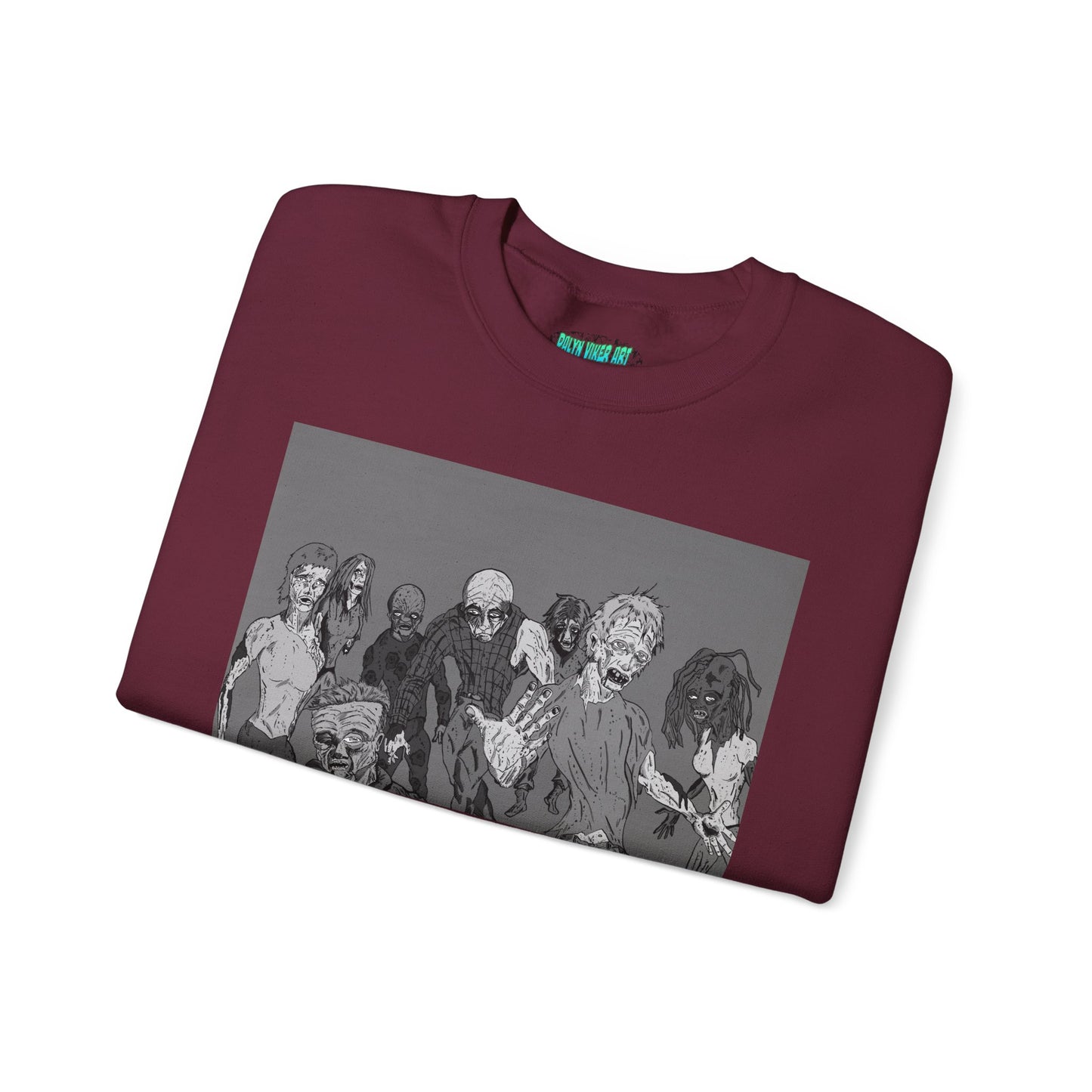 Vintage Zombie Horror Crewneck Sweatshirt - Unisex Heavy Blend™
