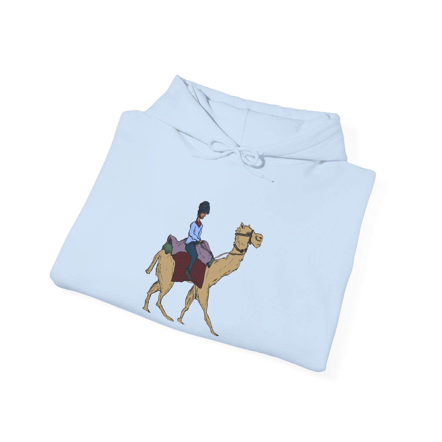 Camel Ride Hoodie, Cozy Unisex Pullover Sweatshirt, Fun Animal Lover Gift, Perfect for Travel & Adventure Enthusiasts