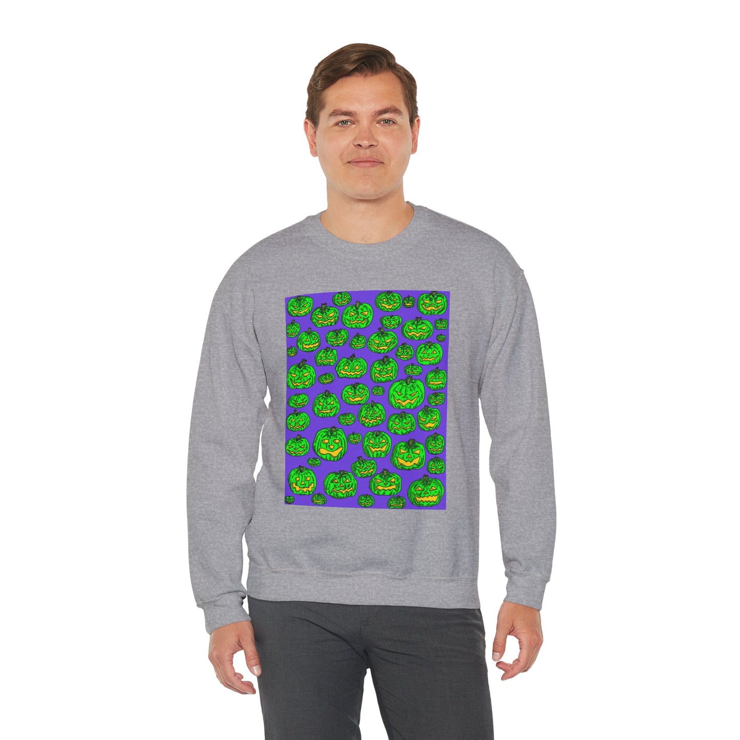 Halloween Pumpkin Crewneck Sweatshirt