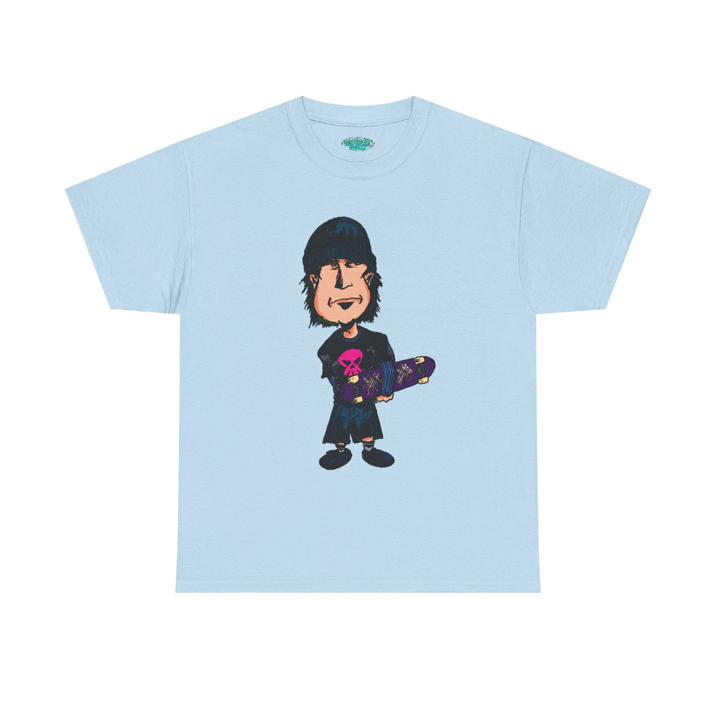 Rude Skater Dude - Skate Punk - Skater Kid Cartoon T‑Shirt — Cute Skateboarder Graphic Tee