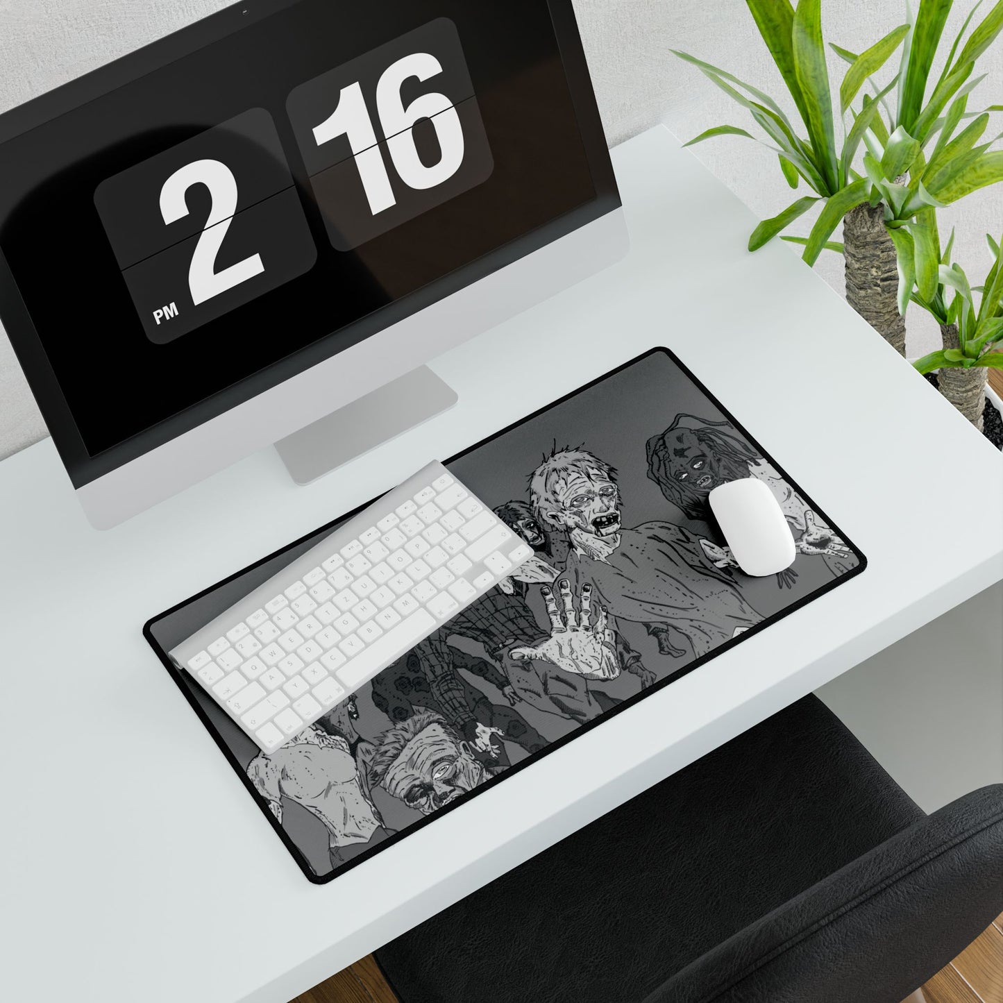 Zombie Horde Desk Mat — Large Gaming/Office Desk Pad and Card Playing Mat with Creepy Graphic