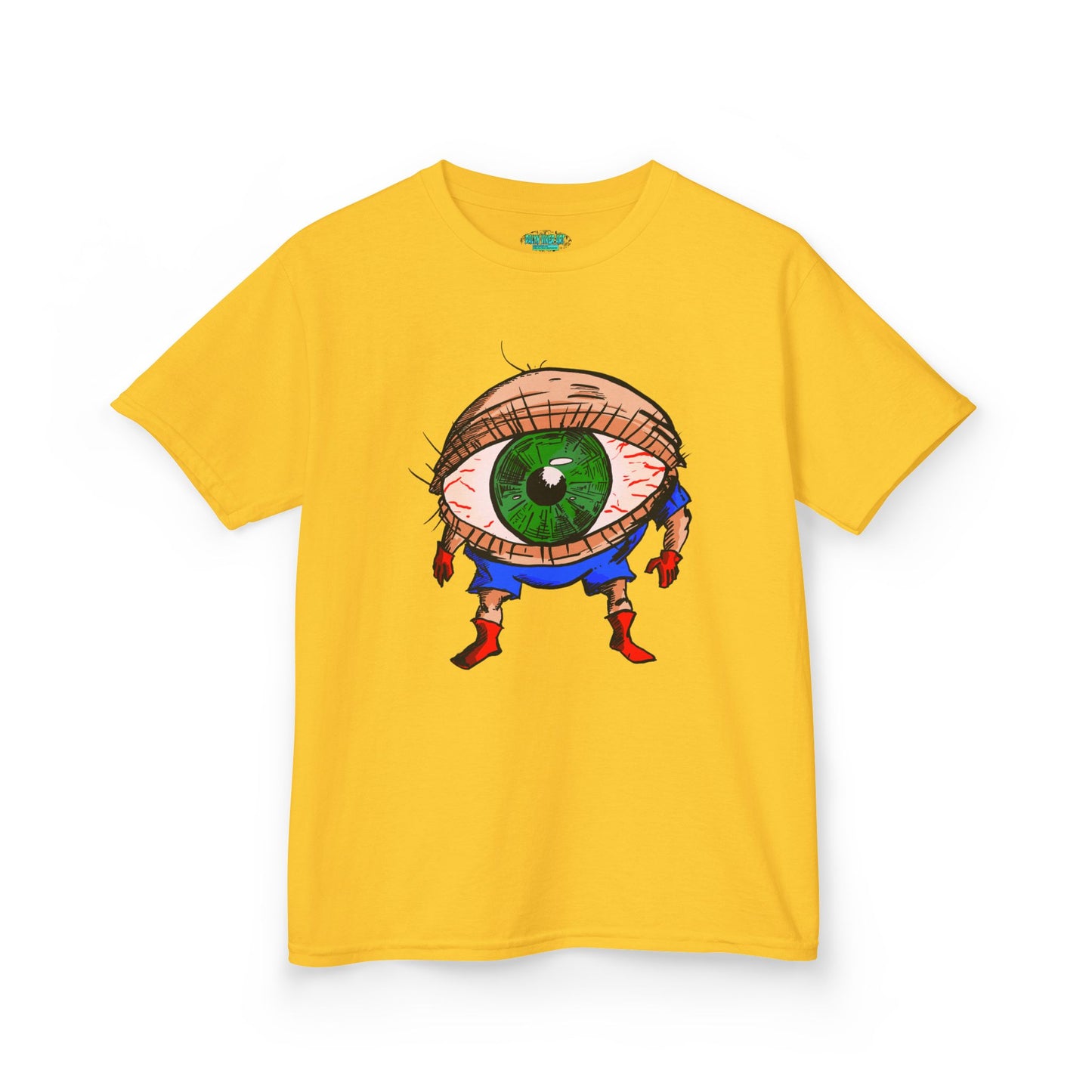 Terrif-EYE-ing Whimsical Kids Heavy Cotton Tee with Eye Design