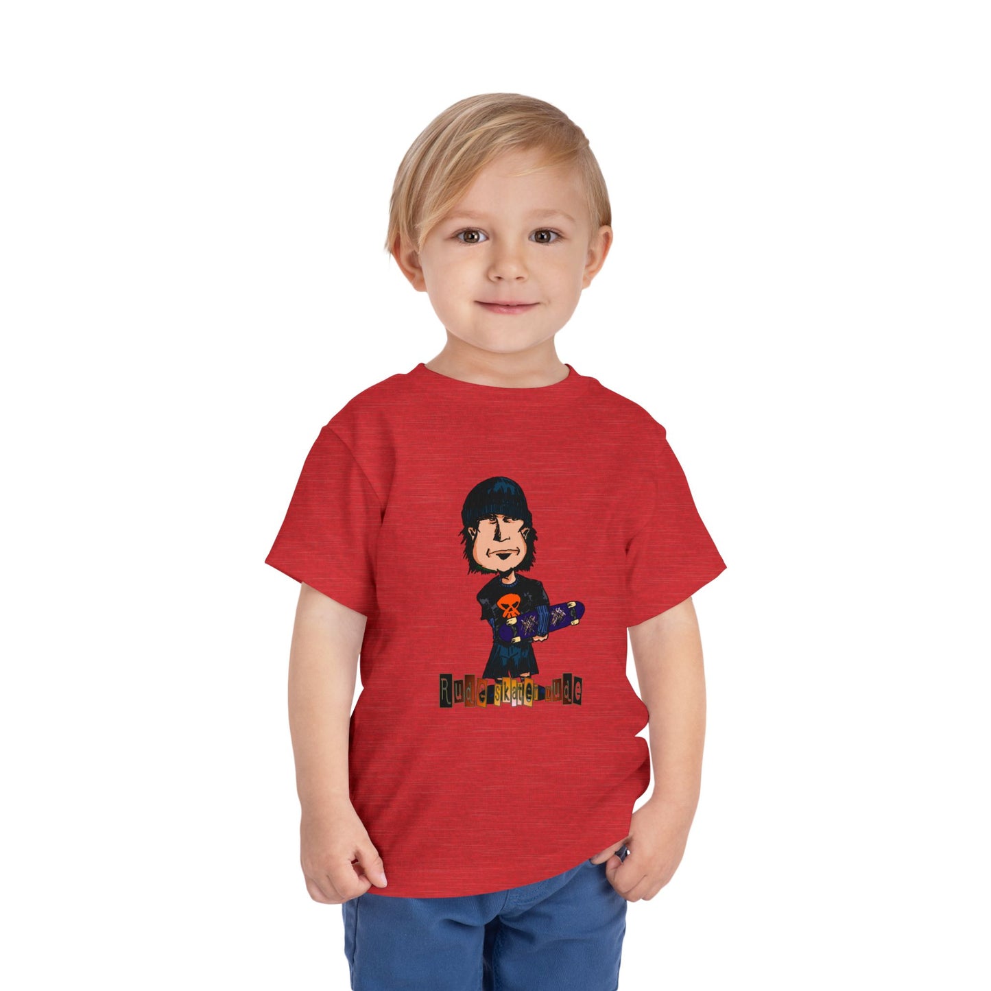 Toddler Tee — Cute Rude Skater Dude Kid Skateboard Graphic Shirt
