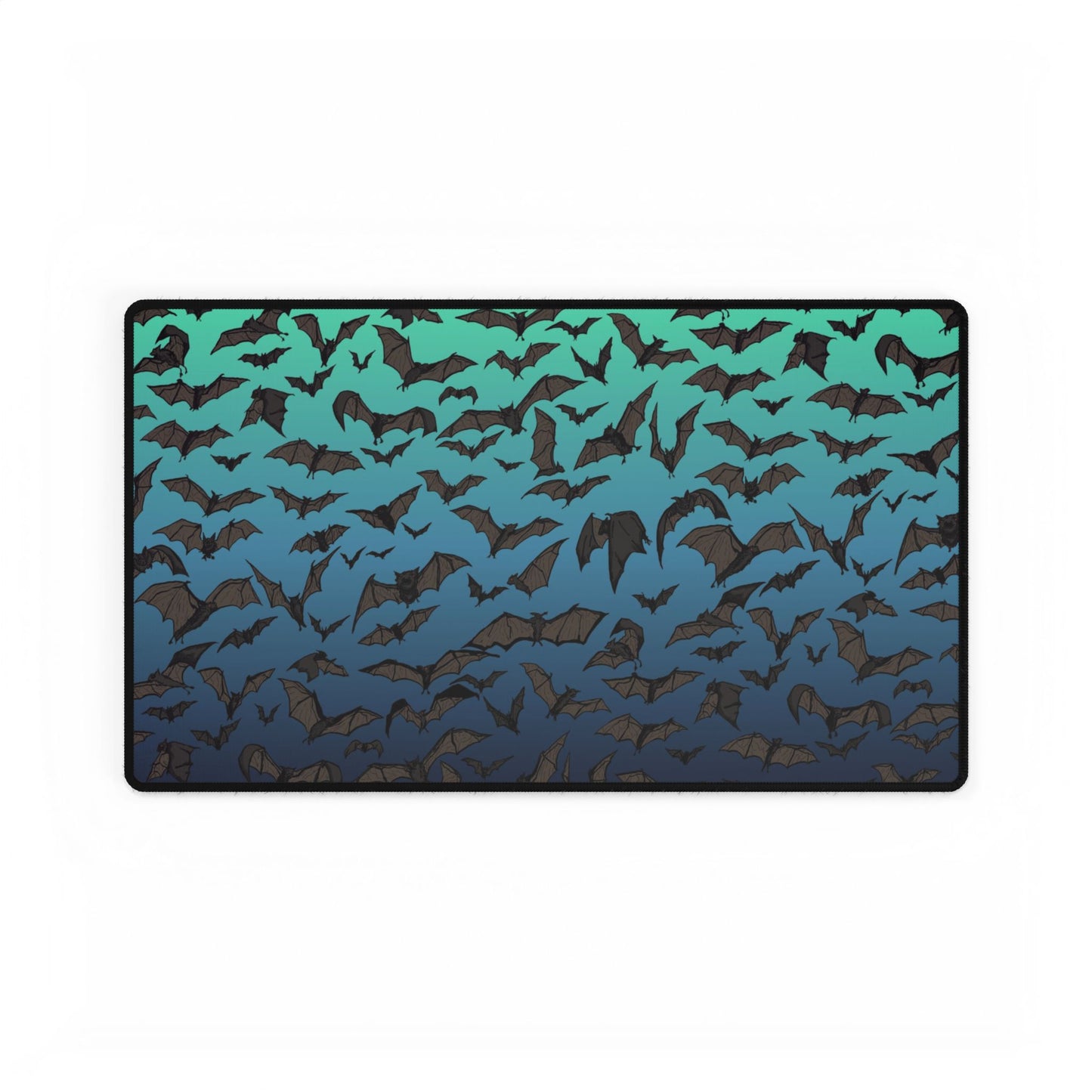 Bats Flight Oversized Desk Mat — Gothic Gradient Gaming & Office Mouse Pad and Card Playing Mat