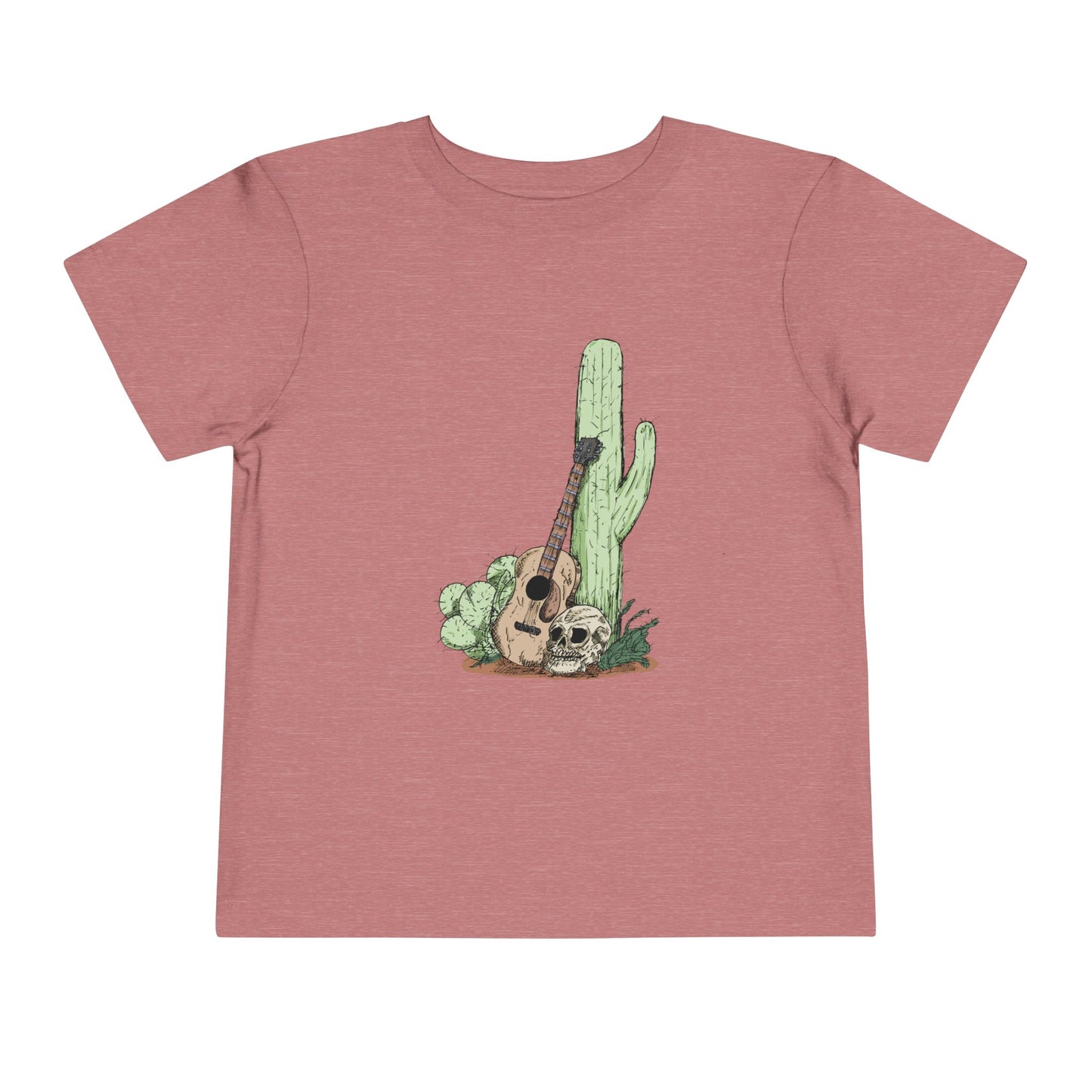 Toddler Tee — Desert Cactus with Guitar Graphic