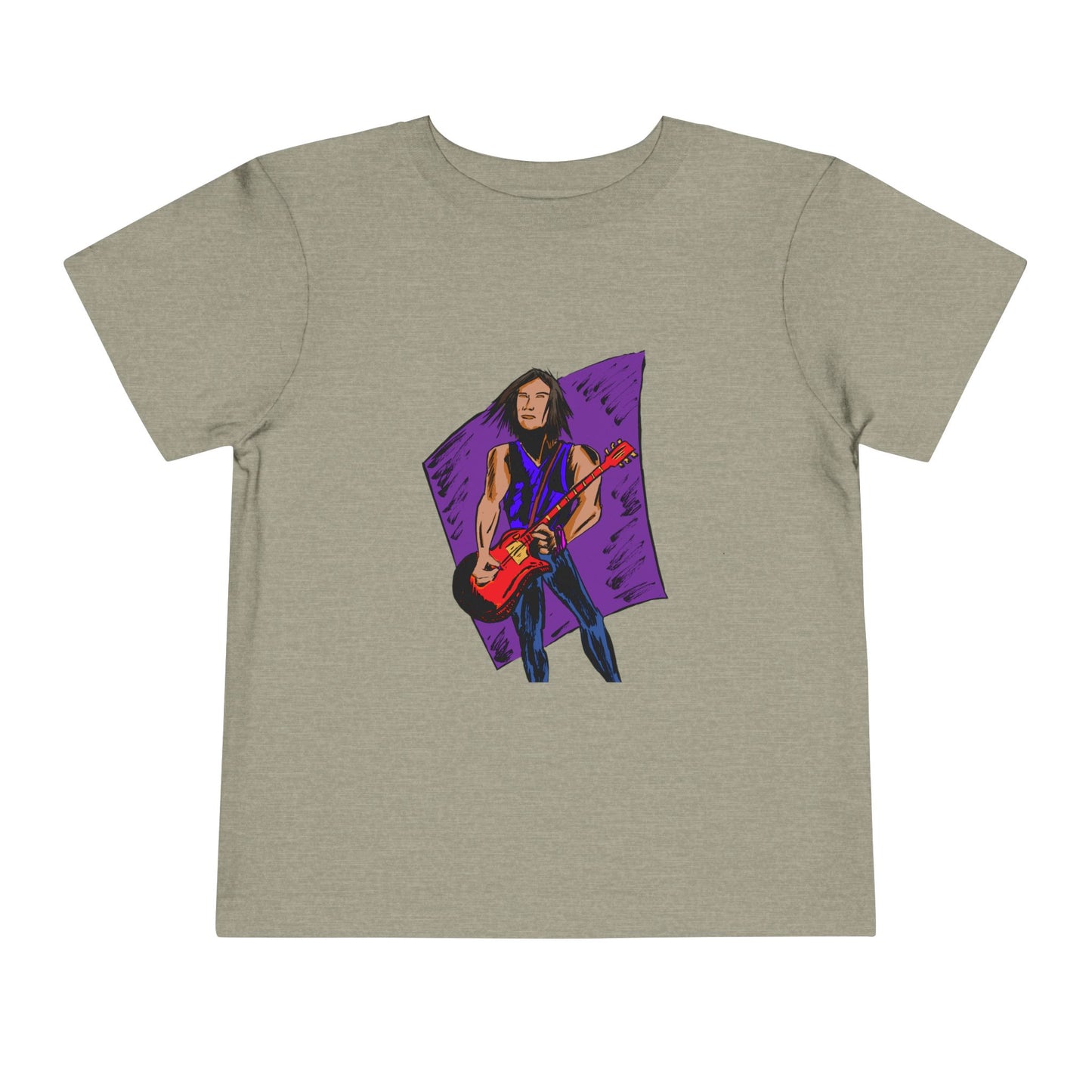 Toddler Tee — Rock Star Guitarist Graphic Kids Shirt