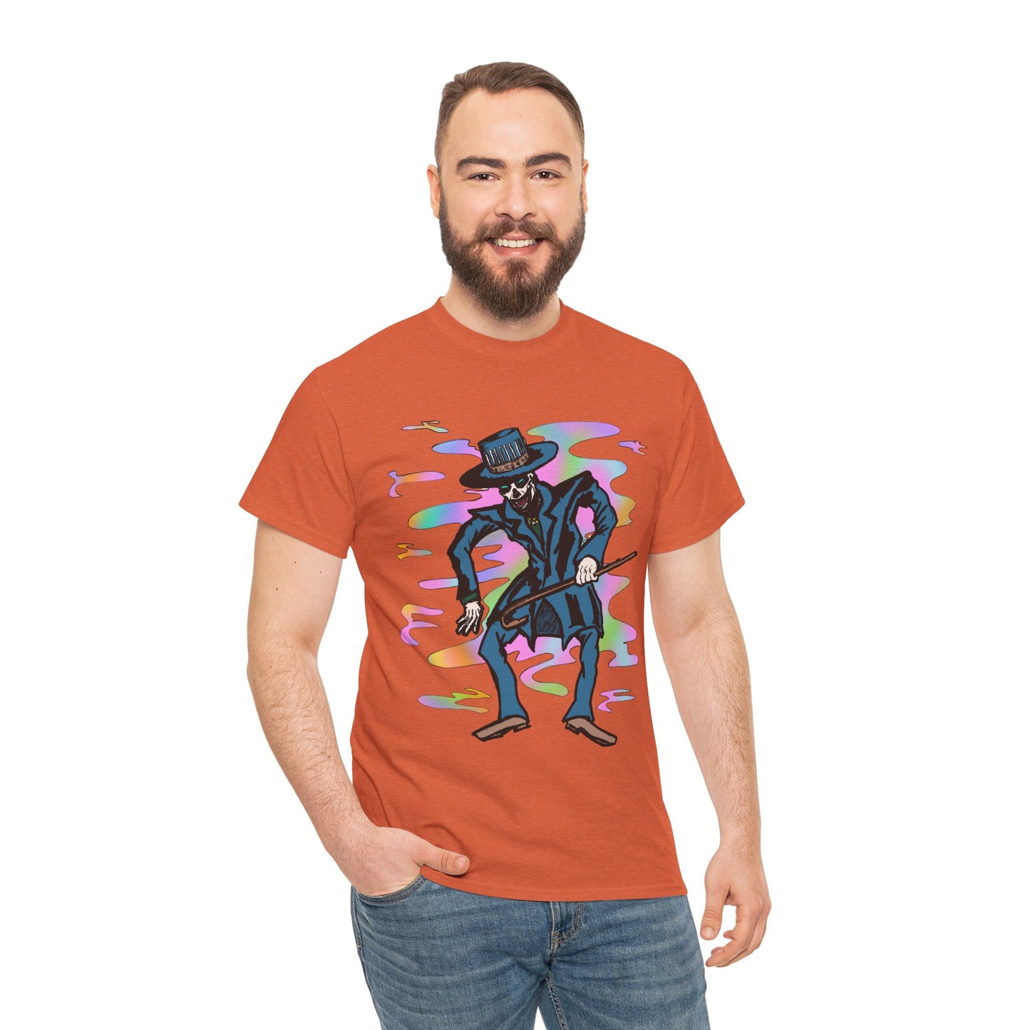 Voodoo Maniac Colorful Cartoon Magician Unisex Heavy Cotton Tee