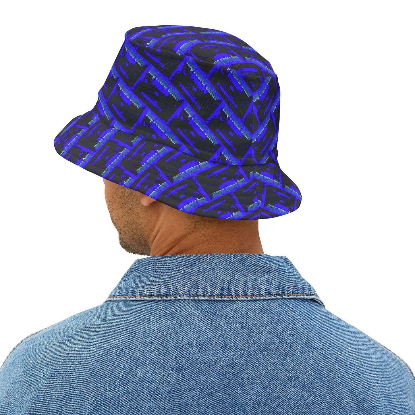 Vinyl Sounds Better Pattern Bucket Hat, Cool Summer Hat, Trendy Accessory for Music Lovers, Festival Gear, Unisex Bucket Hat