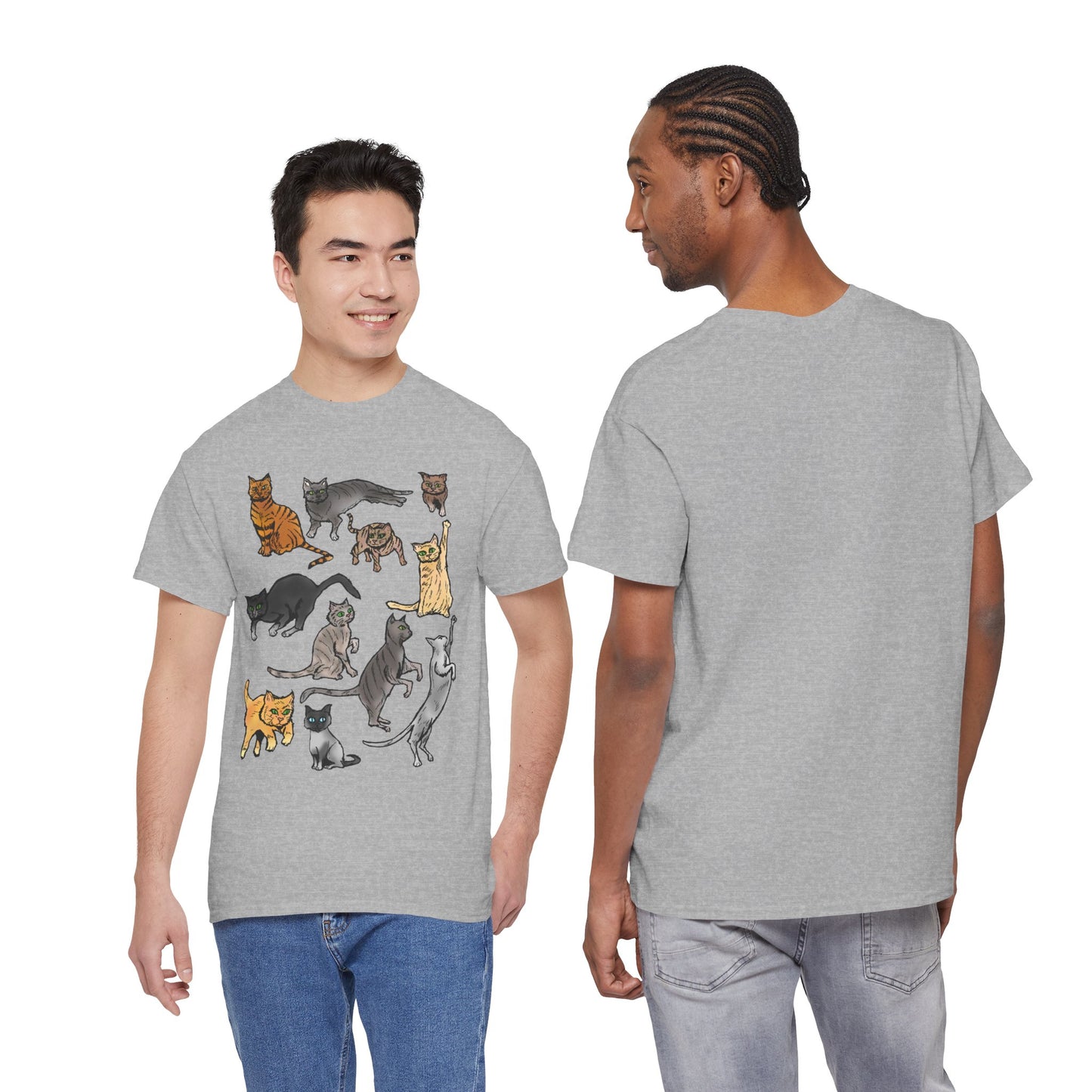 Cats Collage T-Shirt — Cute Cat Illustration Tee for Cat Lovers