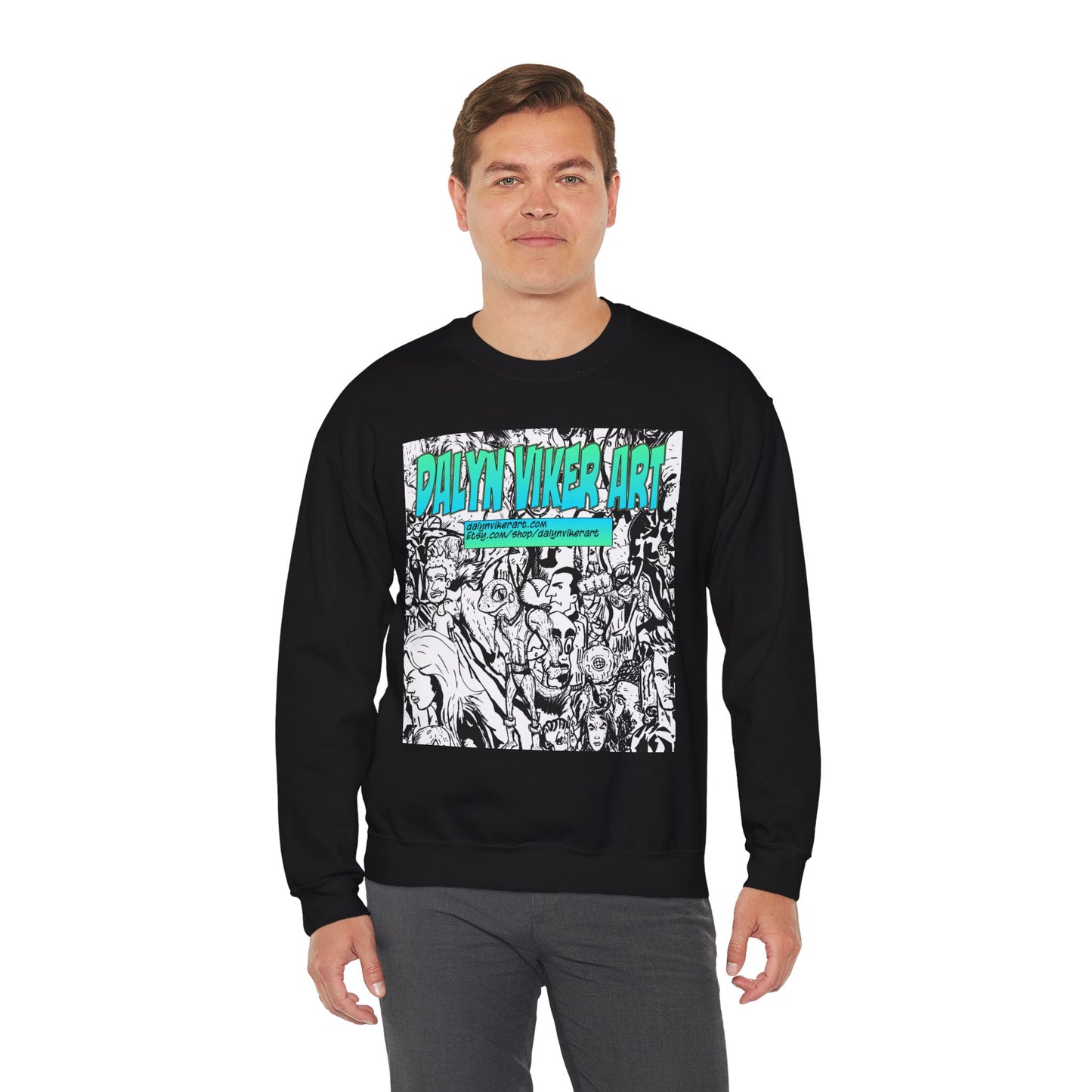 Graphic Art Crewneck Sweatshirt - Dalyan Viker Art Edition