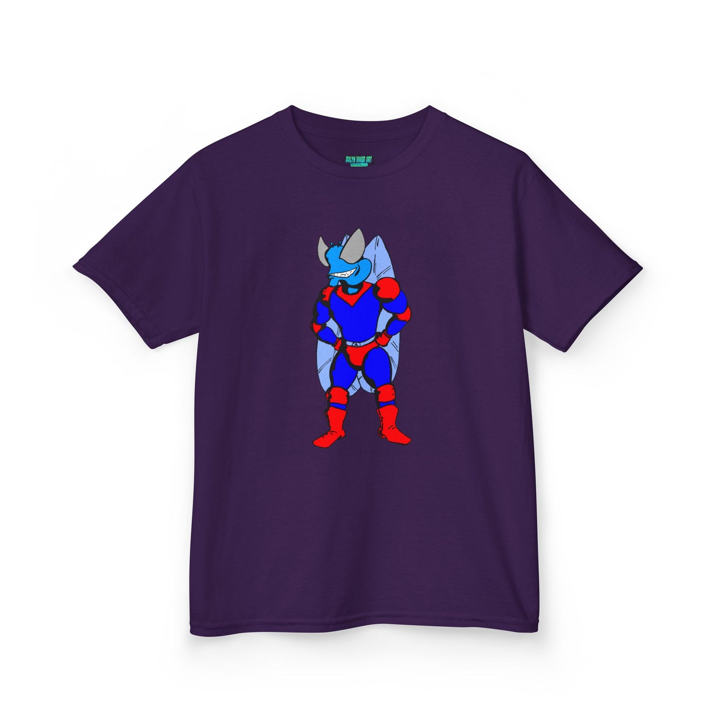 Astro-Fly Kids Superhero T-Shirt — Cute Red & Blue Winged Hero Tee for Boys & Girls