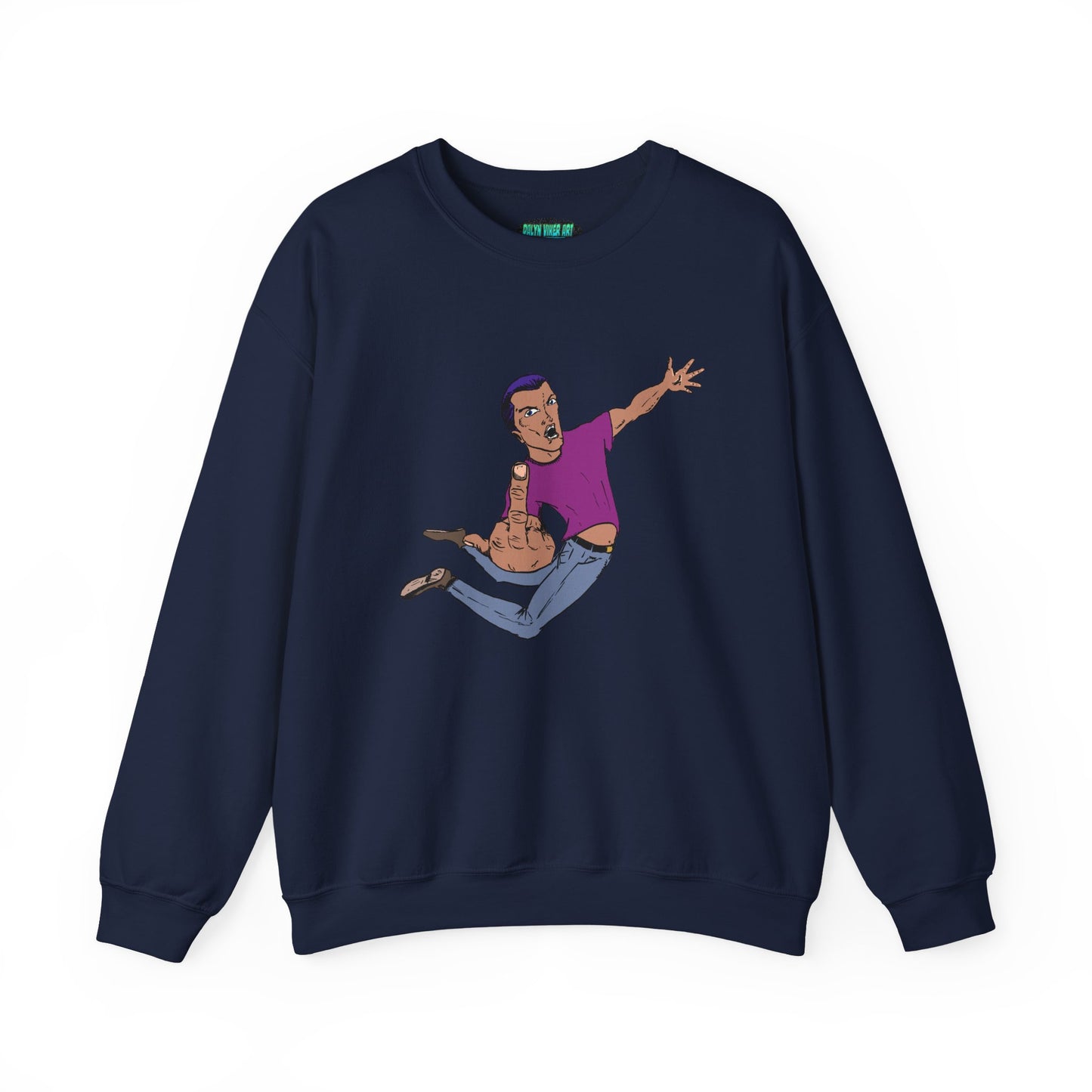 Flying Eff Dynamic Cartoon Character Crewneck Sweatshirt
