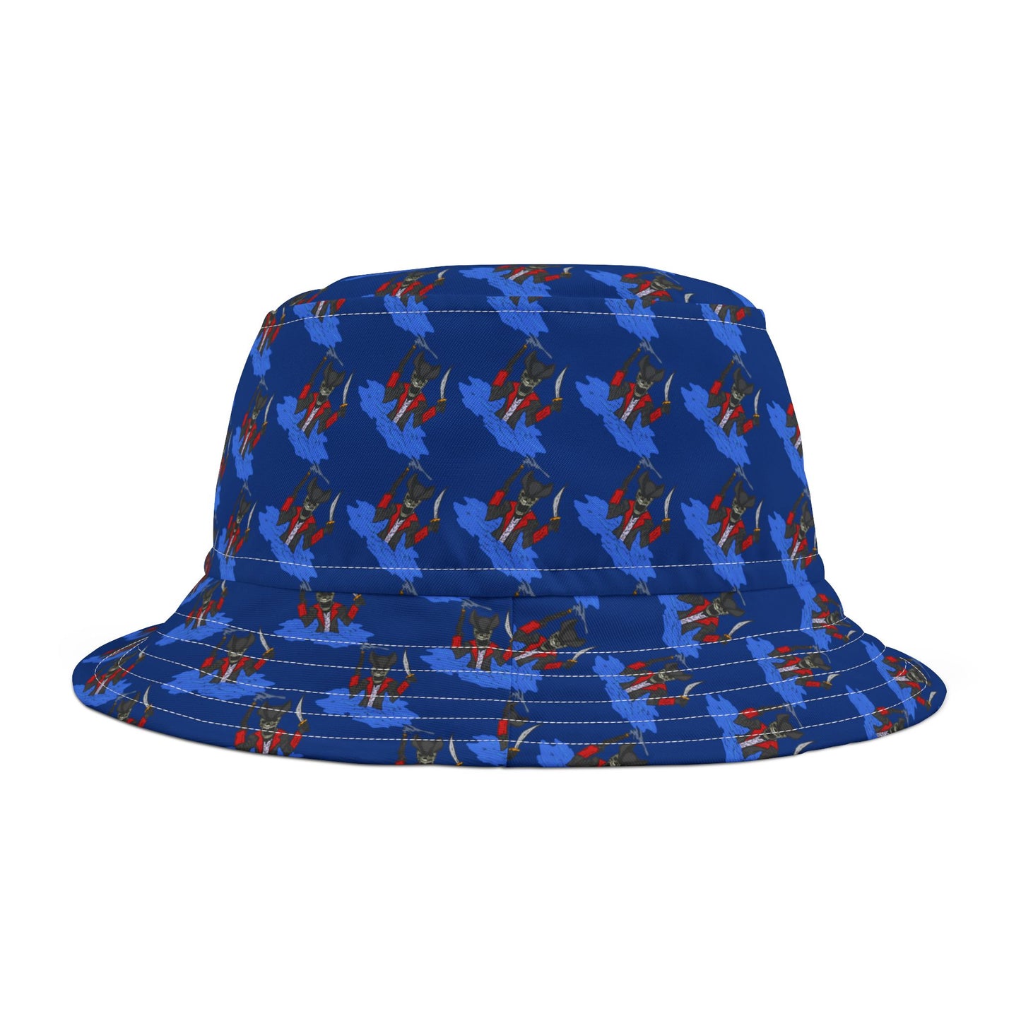 Blue Skeleton Pirate Bucket Hat for Summer Fun