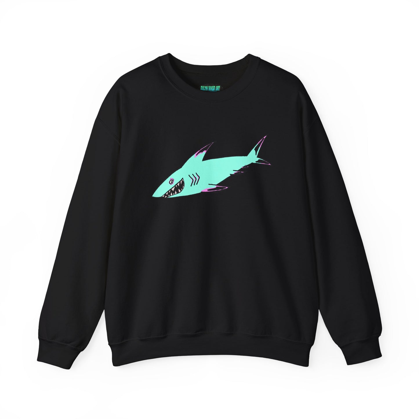Charming Shark Graphic Sweatshirt - Unisex Heavy Blend™ Crewneck