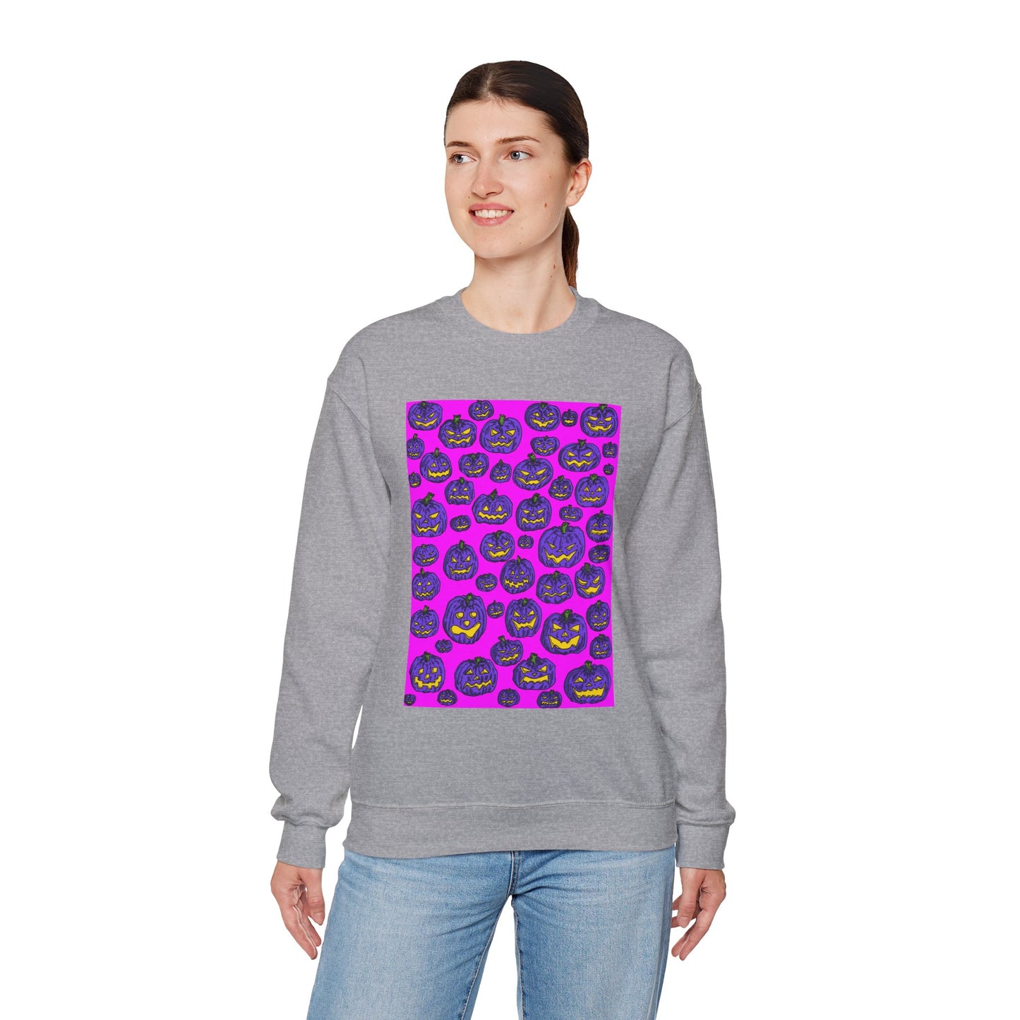 Halloween Pumpkin Crewneck Sweatshirt