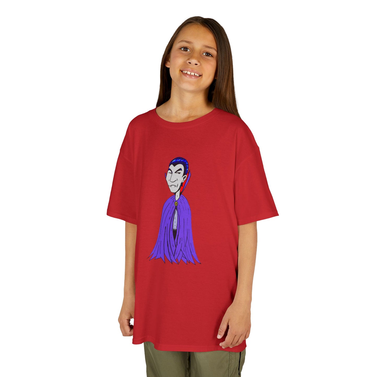 Kids Vampire T-Shirt — Cute Purple Dracula Tee for Halloween